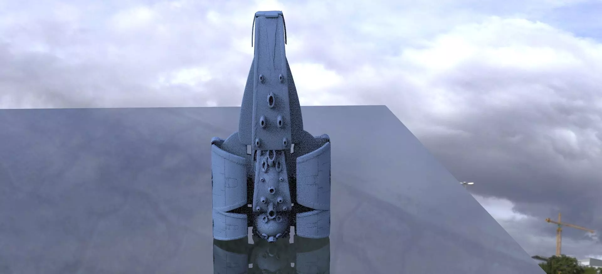 1 Sci-fi Tower design 3D model_0