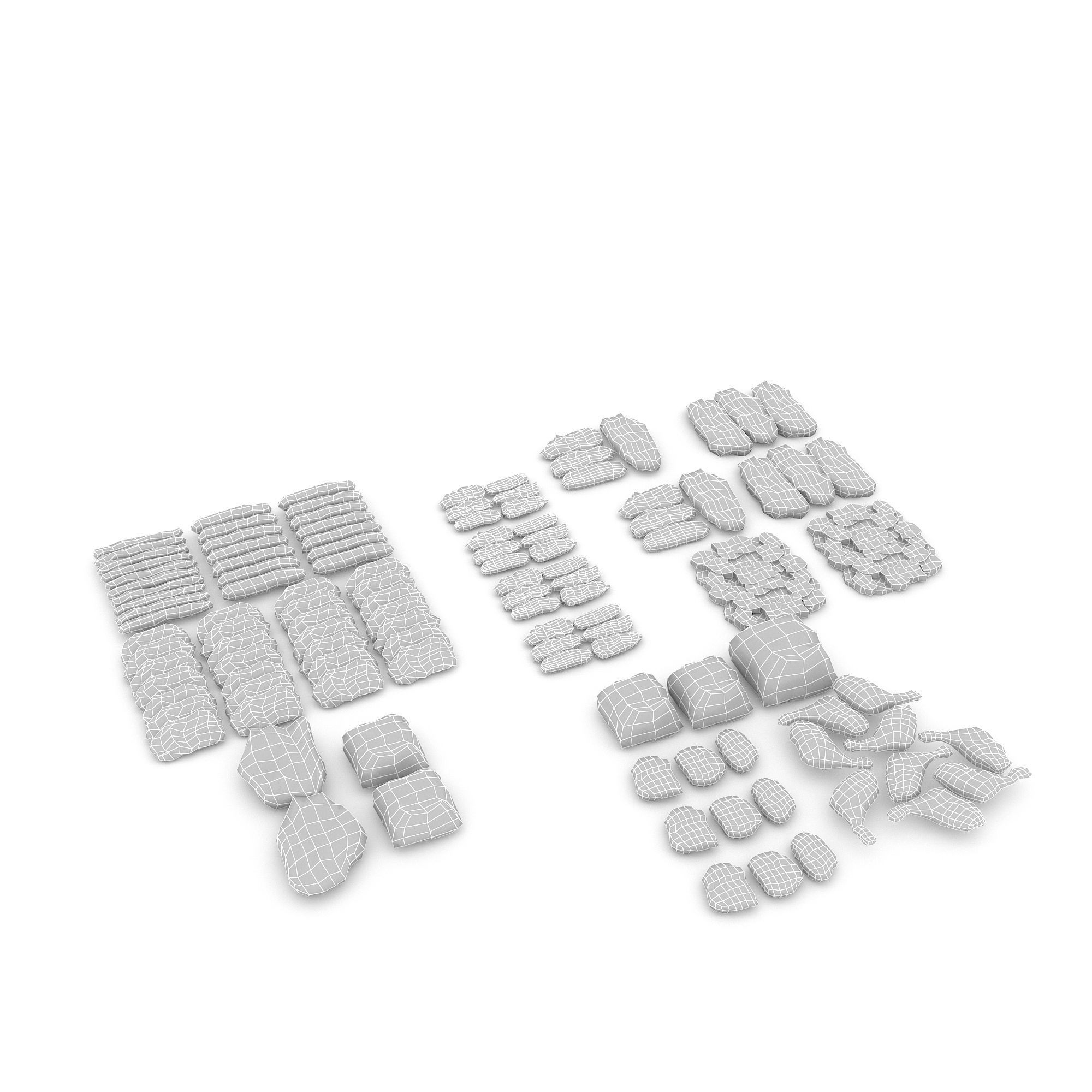 3D meat and sausage varieties model Low-poly 3D model_4