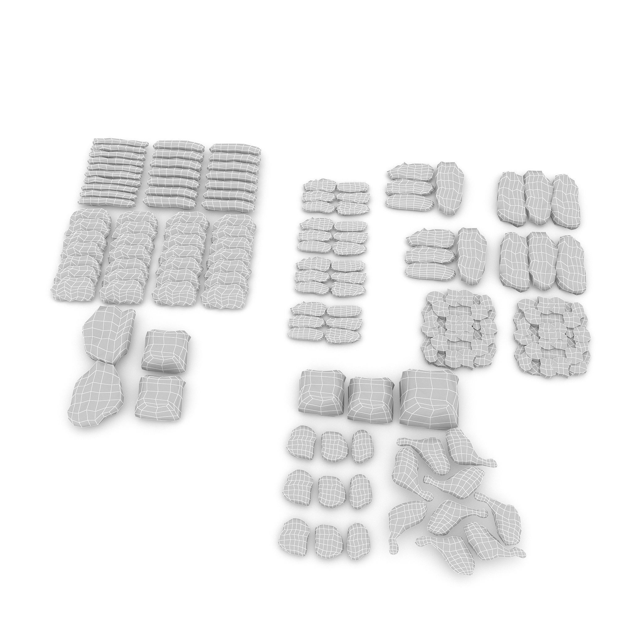 3D meat and sausage varieties model Low-poly 3D model_7