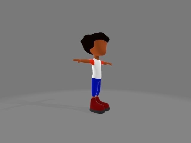 Low-Poly Character RIG Low-poly 3D model_3
