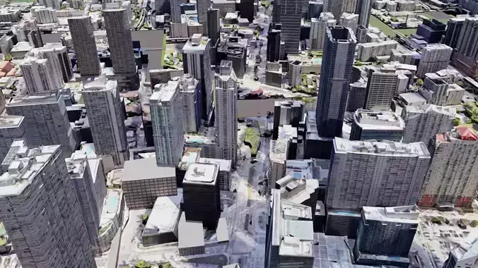 A Typical Urban City With Streets High Rising and Sky Scrappers 3D model
