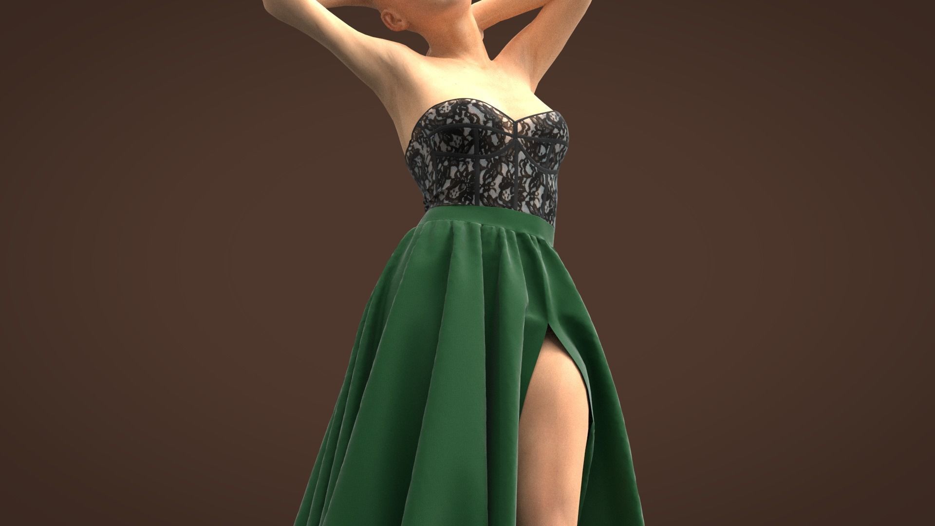 Female Dress  Free 3D model_2