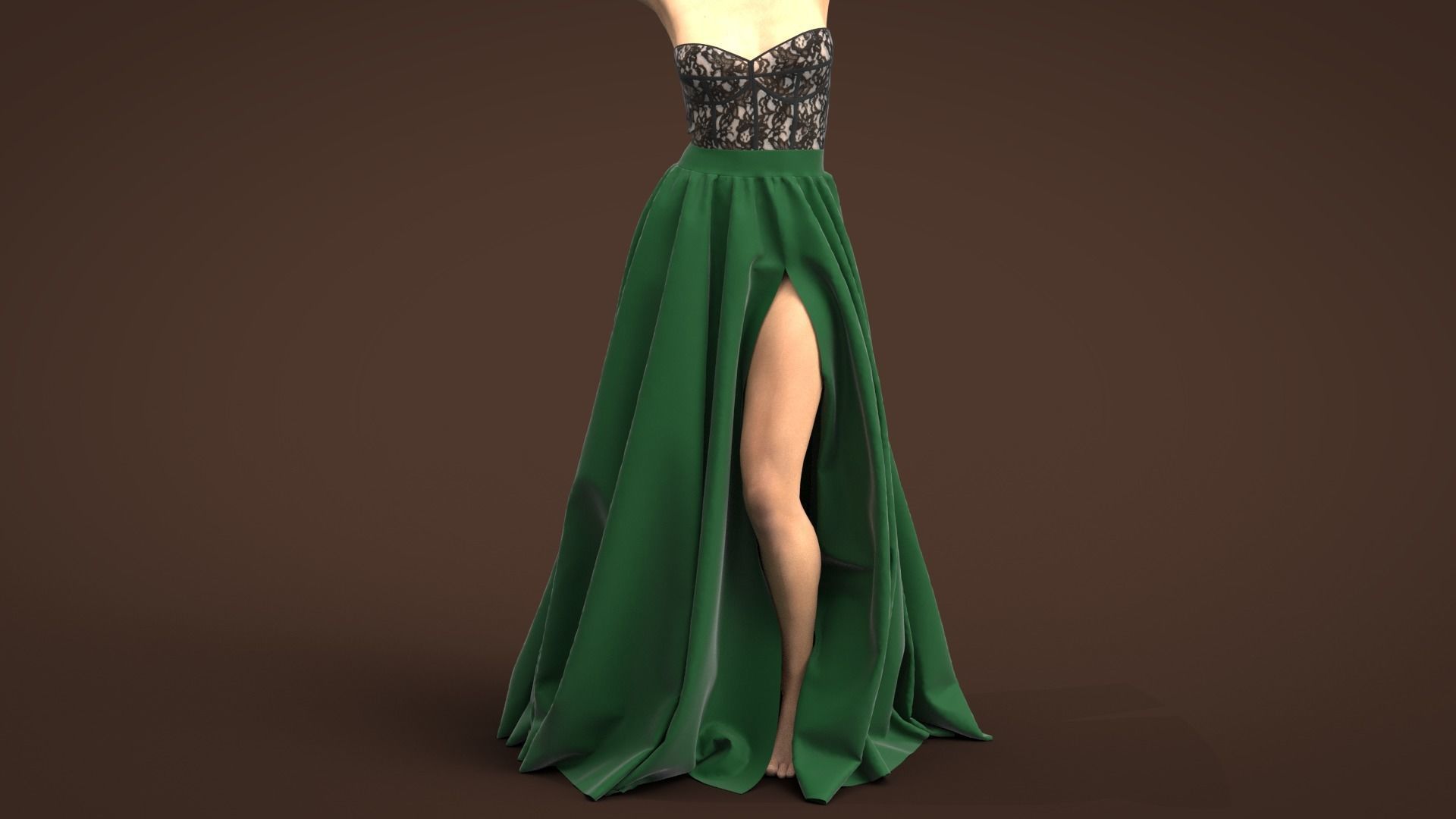 Female Dress  Free 3D model_3