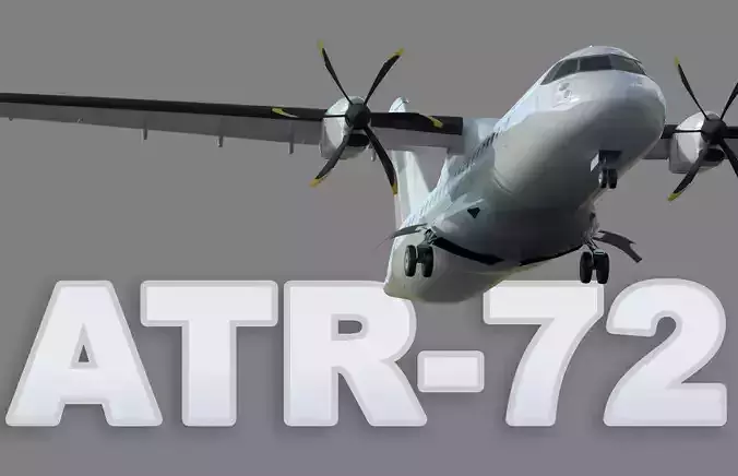 ATR-72 Low-poly 3D model