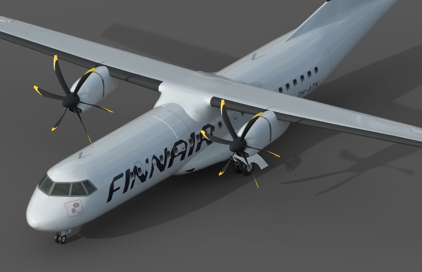 ATR-72 Low-poly 3D model_2