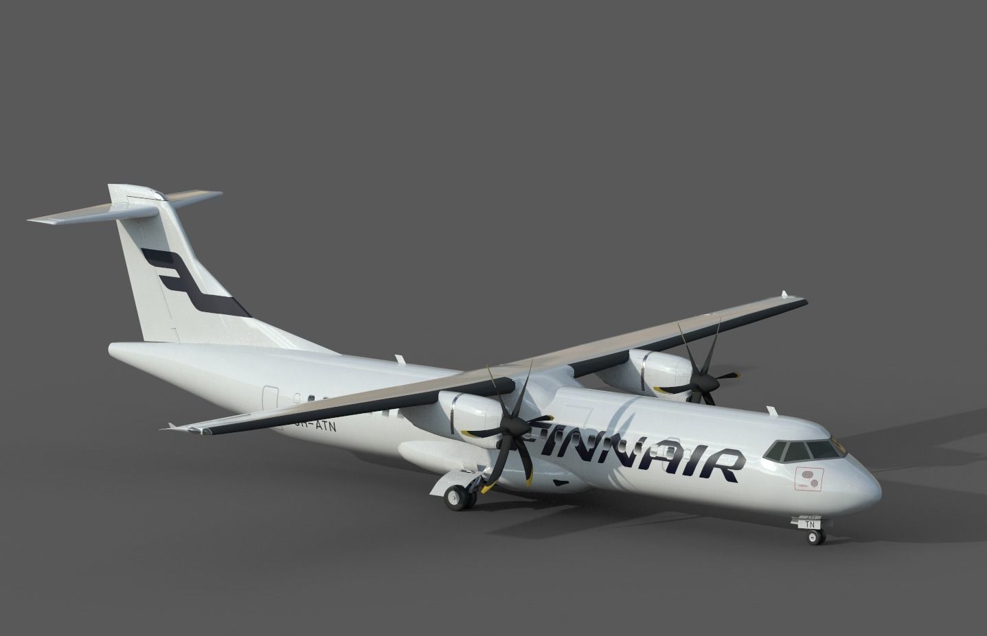 ATR-72 Low-poly 3D model_1