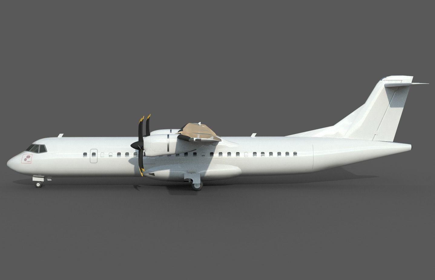 ATR-72 Low-poly 3D model_5