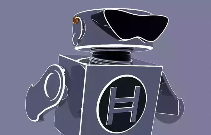 SCI-FI ROBOT Low-poly 3D model