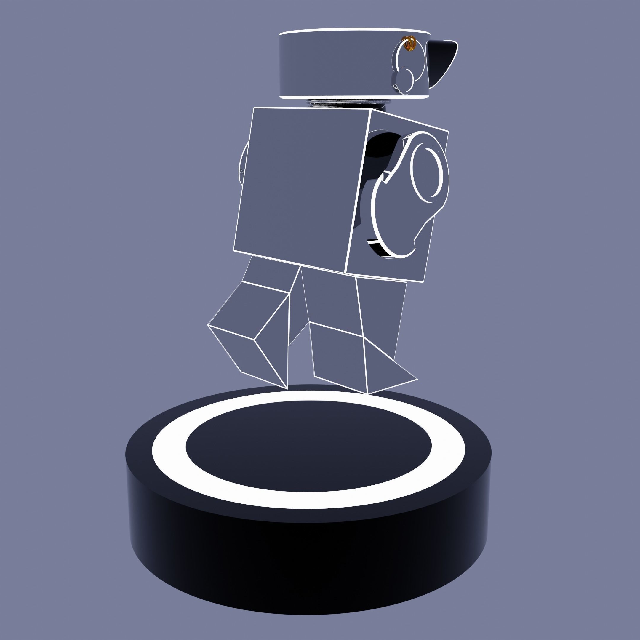 SCI-FI ROBOT Low-poly 3D model_2