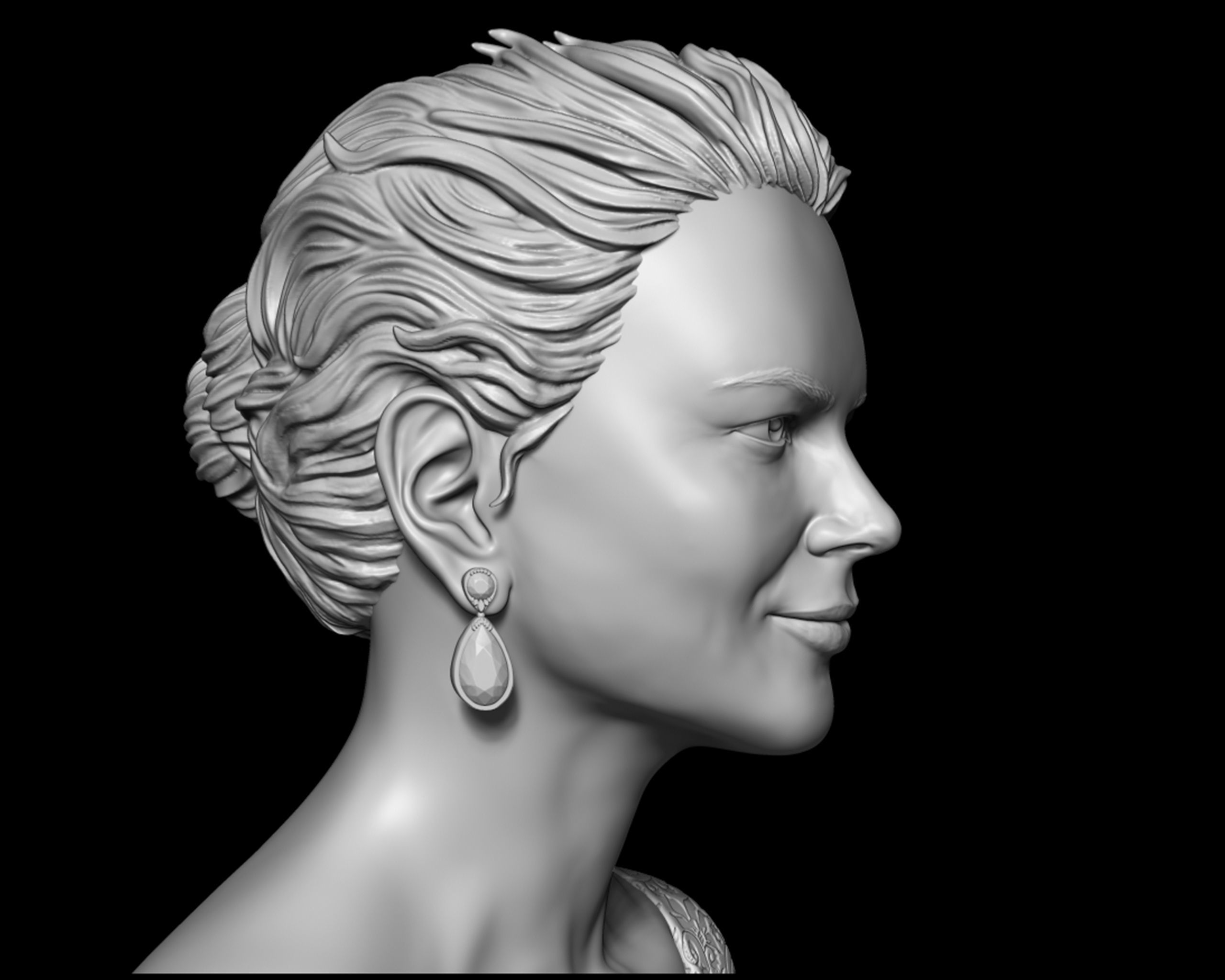 Nicole Kidman Bust Sculpture 3D print model_6