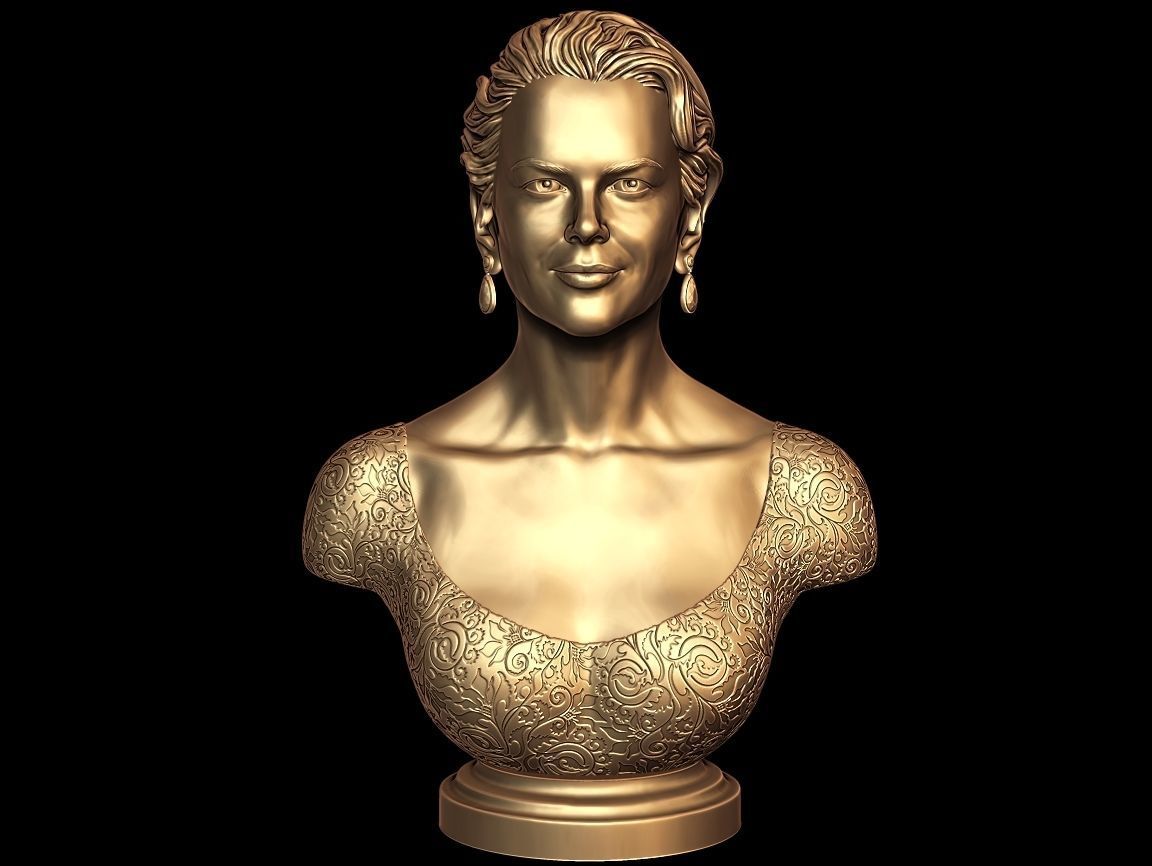 Nicole Kidman Bust Sculpture 3D print model_14