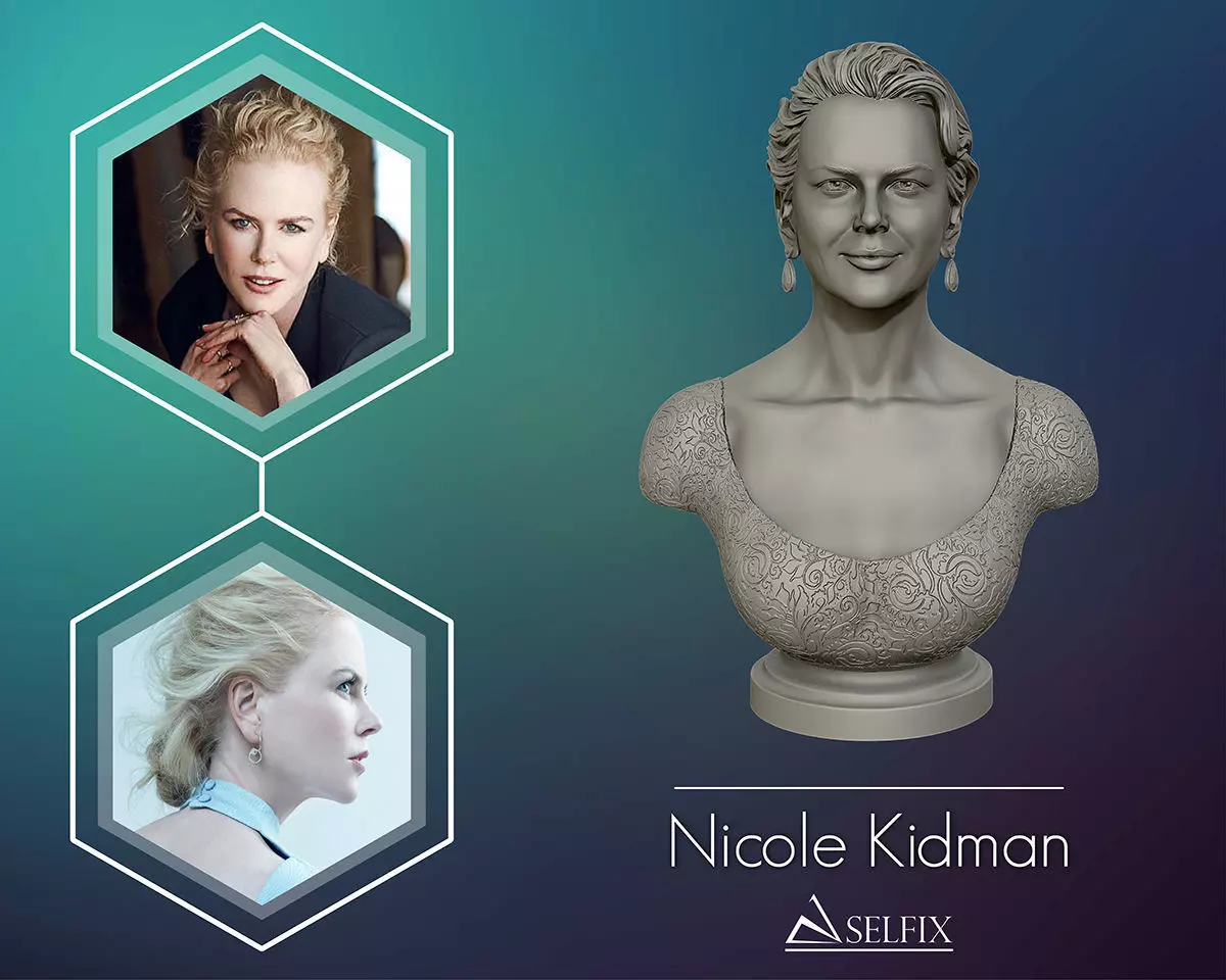 Nicole Kidman Bust Sculpture 3D print model_0