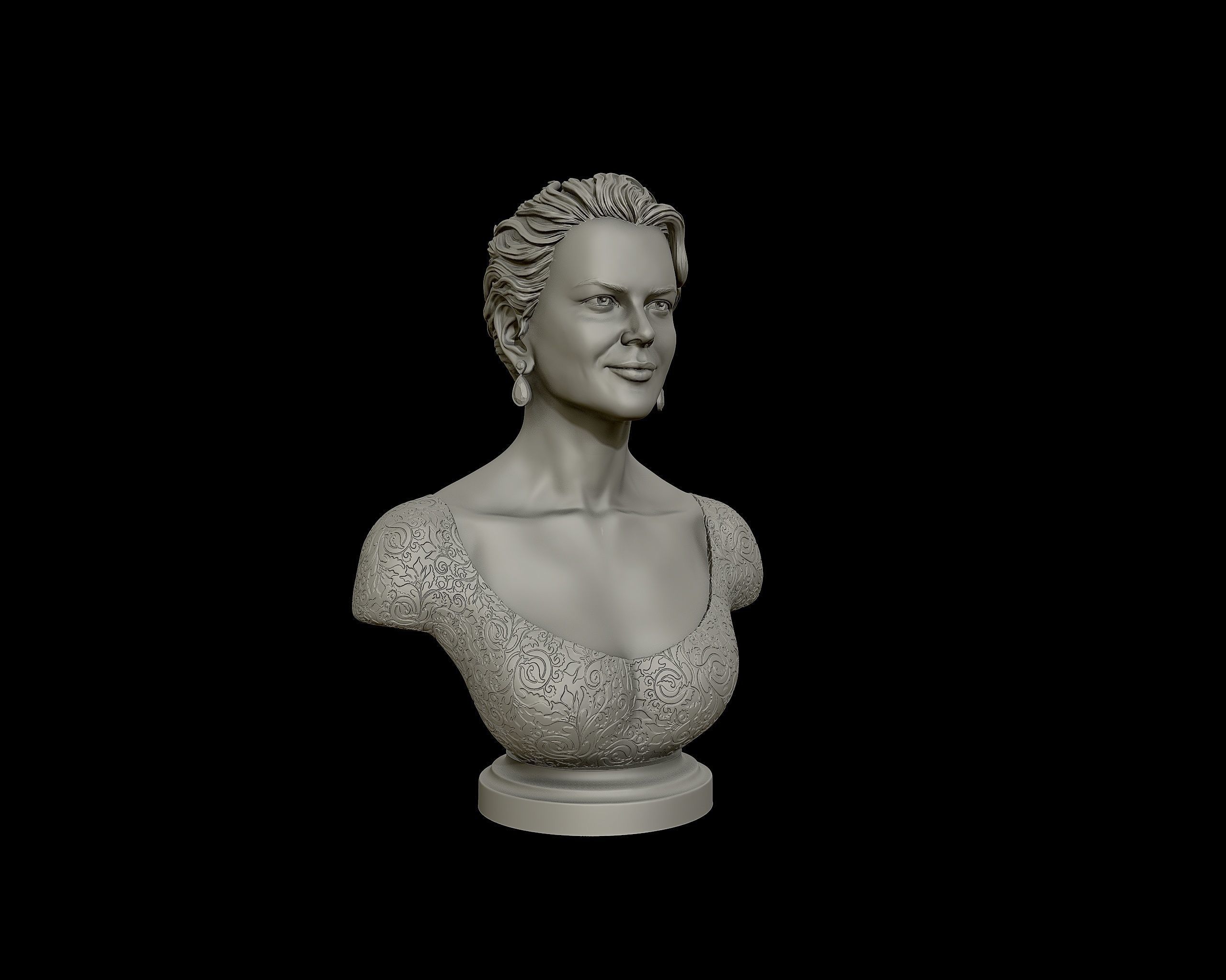 Nicole Kidman Bust Sculpture 3D print model_29
