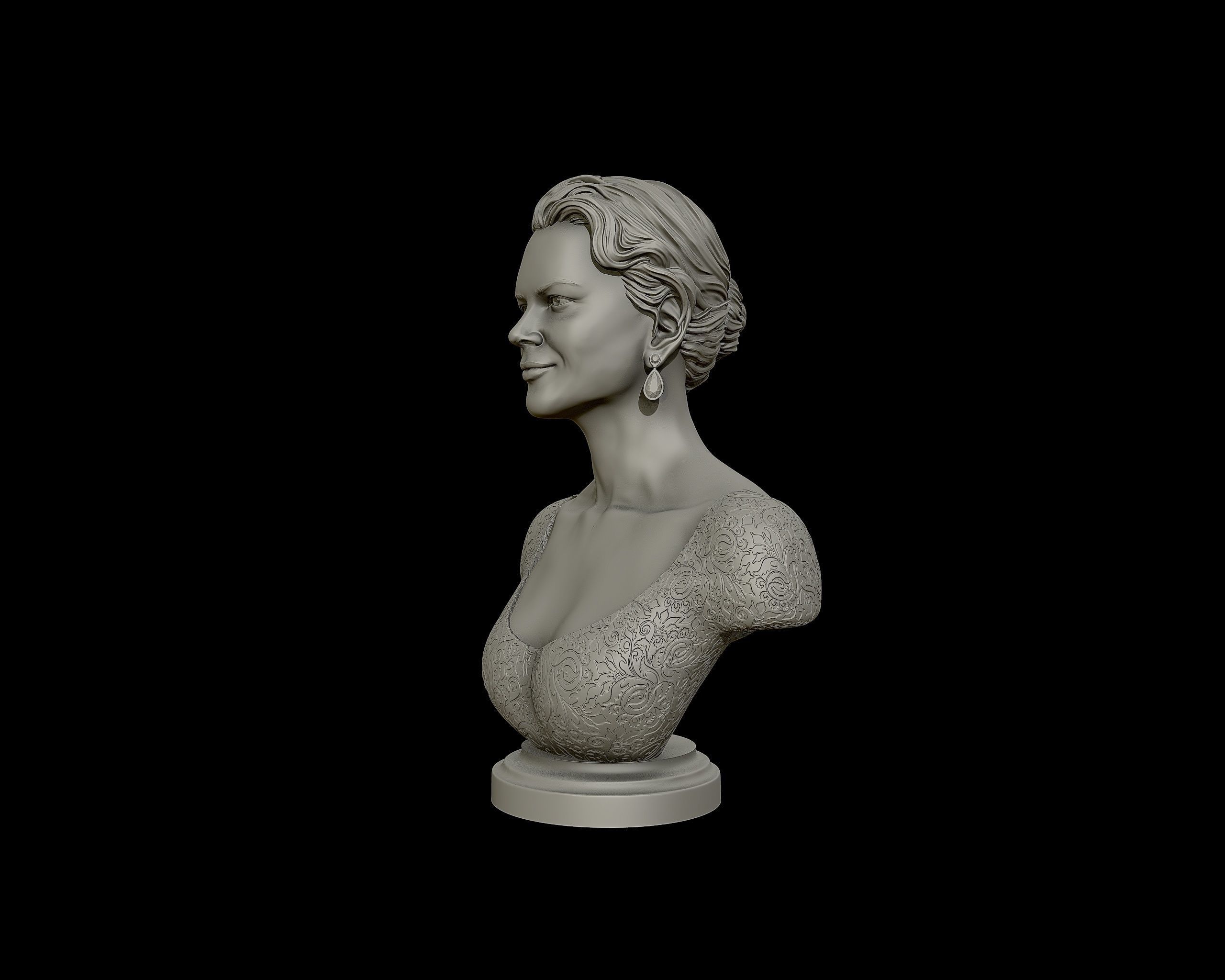 Nicole Kidman Bust Sculpture 3D print model_22