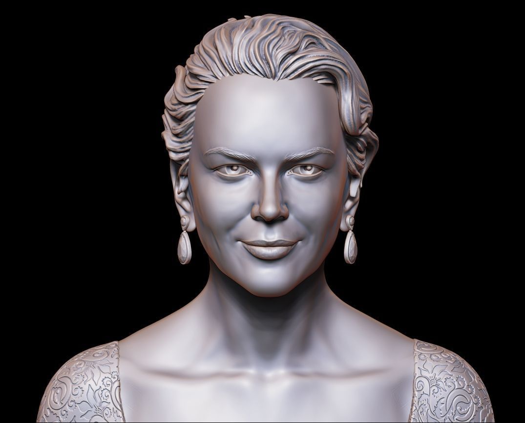 Nicole Kidman Bust Sculpture 3D print model_13