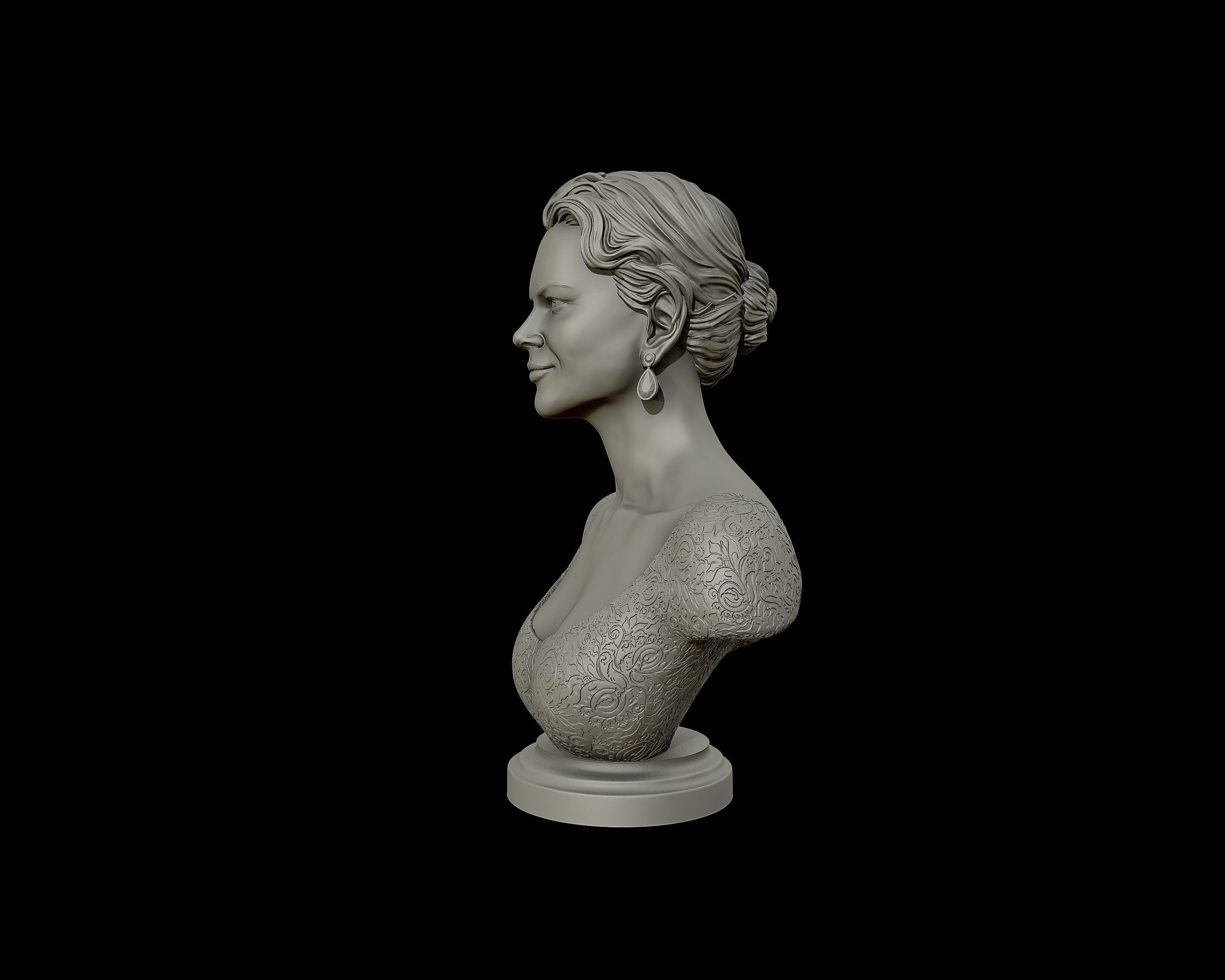 Nicole Kidman Bust Sculpture 3D print model_23