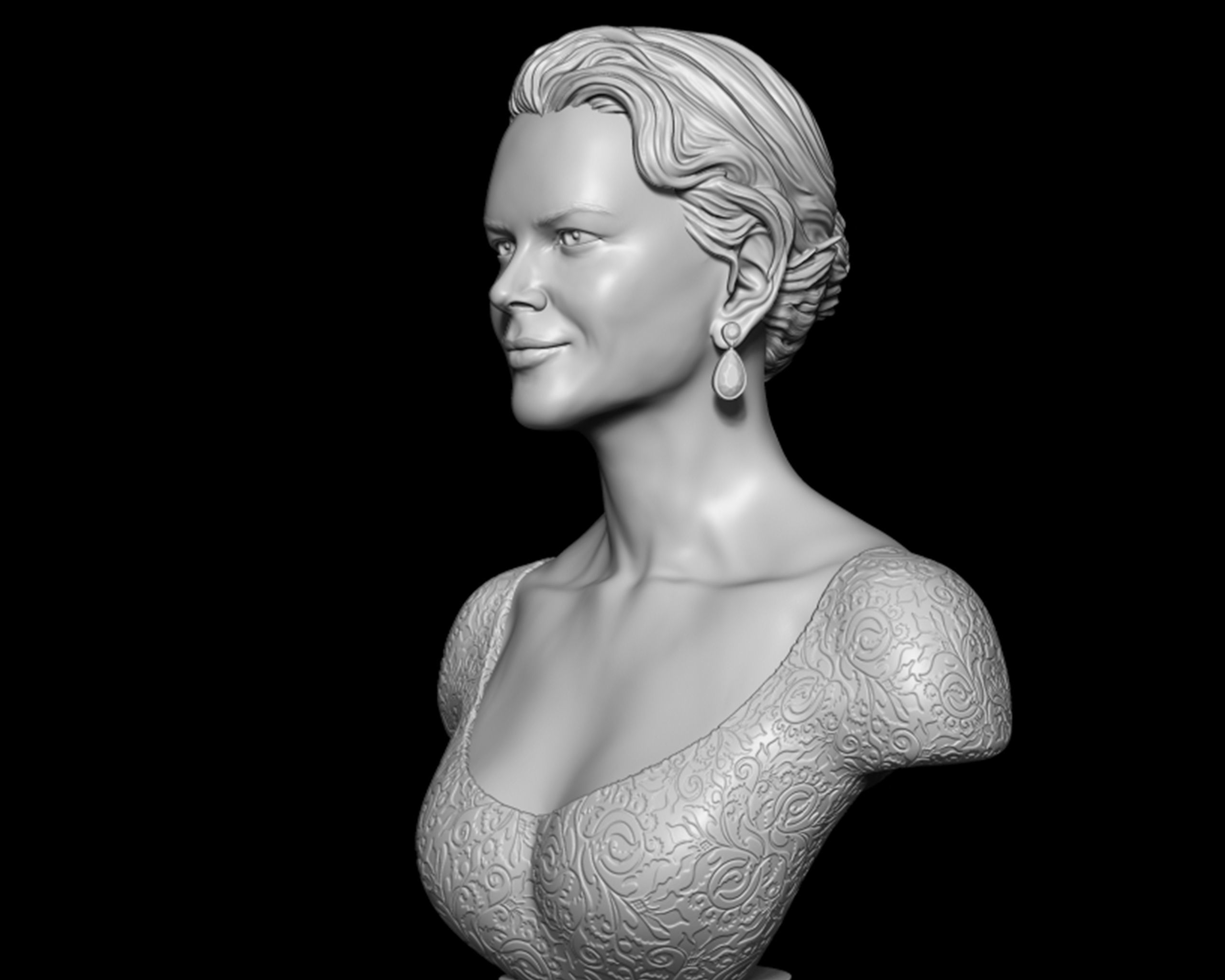 Nicole Kidman Bust Sculpture 3D print model_7