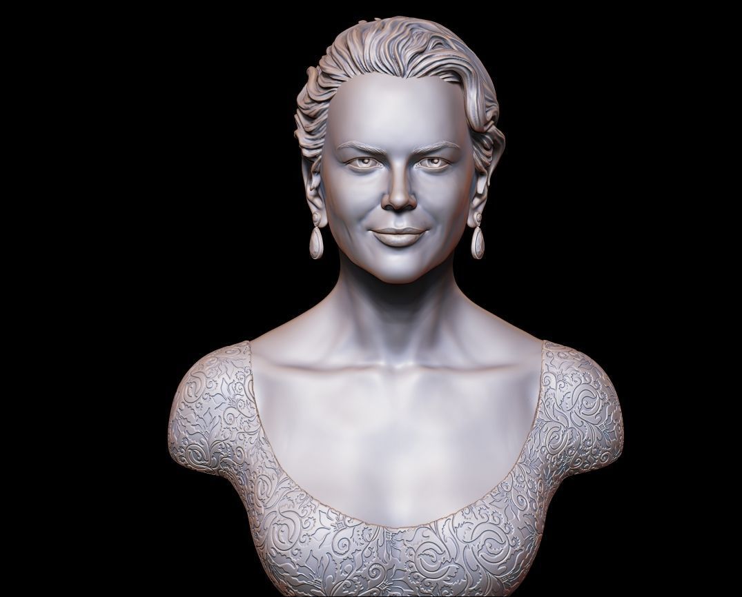 Nicole Kidman Bust Sculpture 3D print model_10