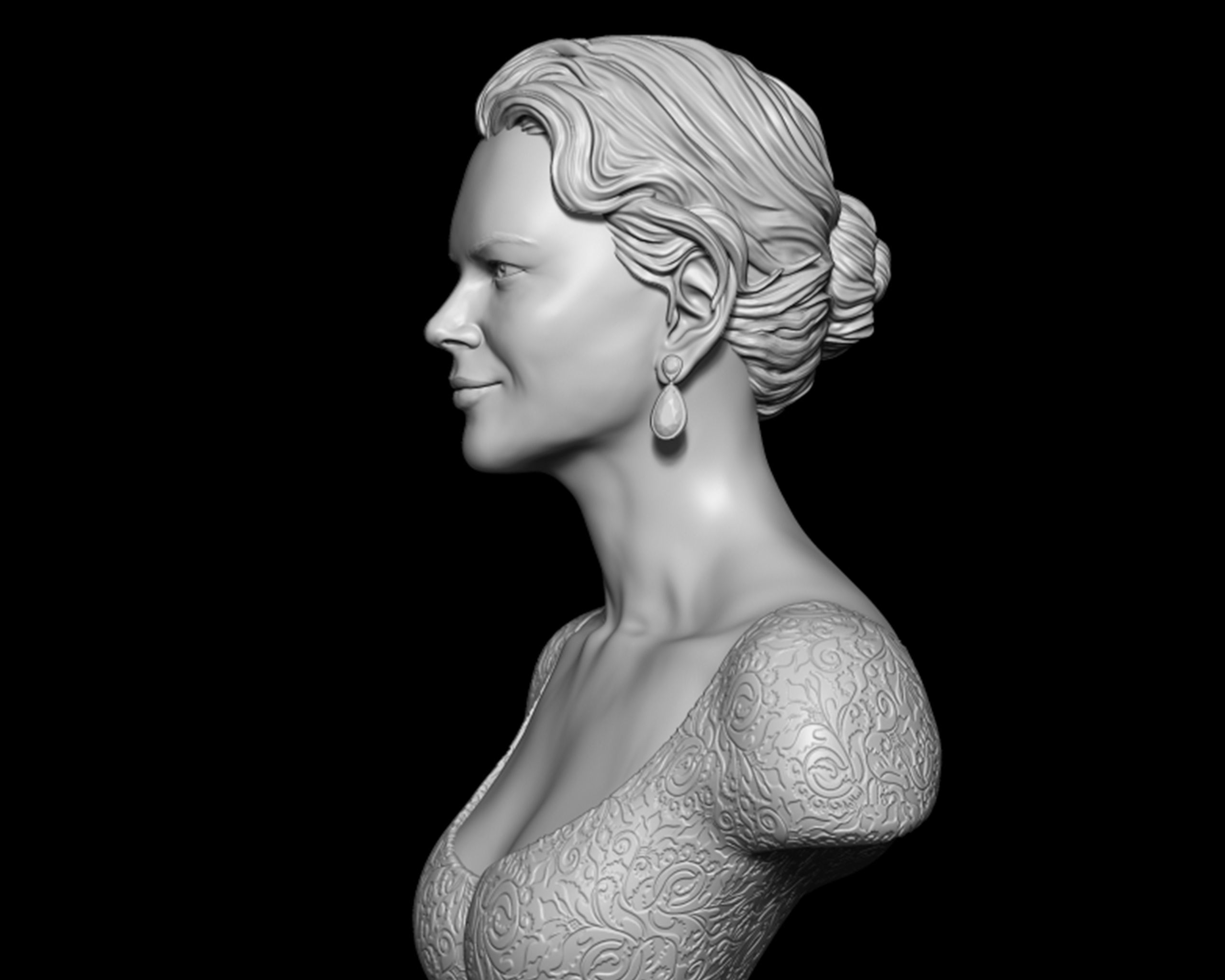 Nicole Kidman Bust Sculpture 3D print model_9