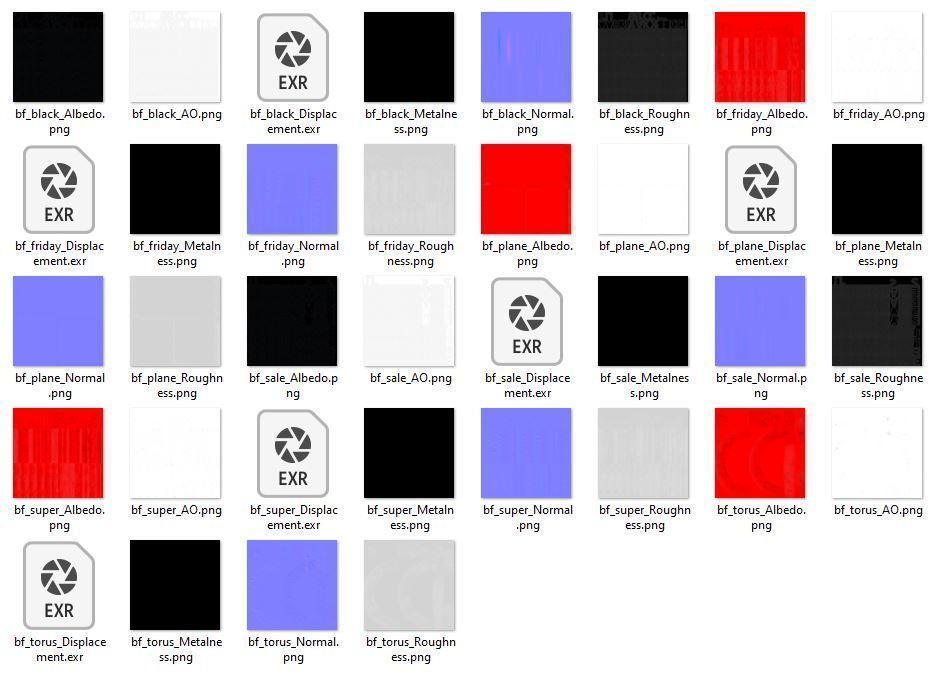 Black Friday Minimal Text inside bag design RED and GOLD  Low-poly 3D model_9