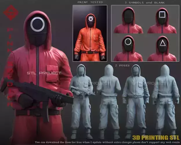 Pink Soldier 3D print model