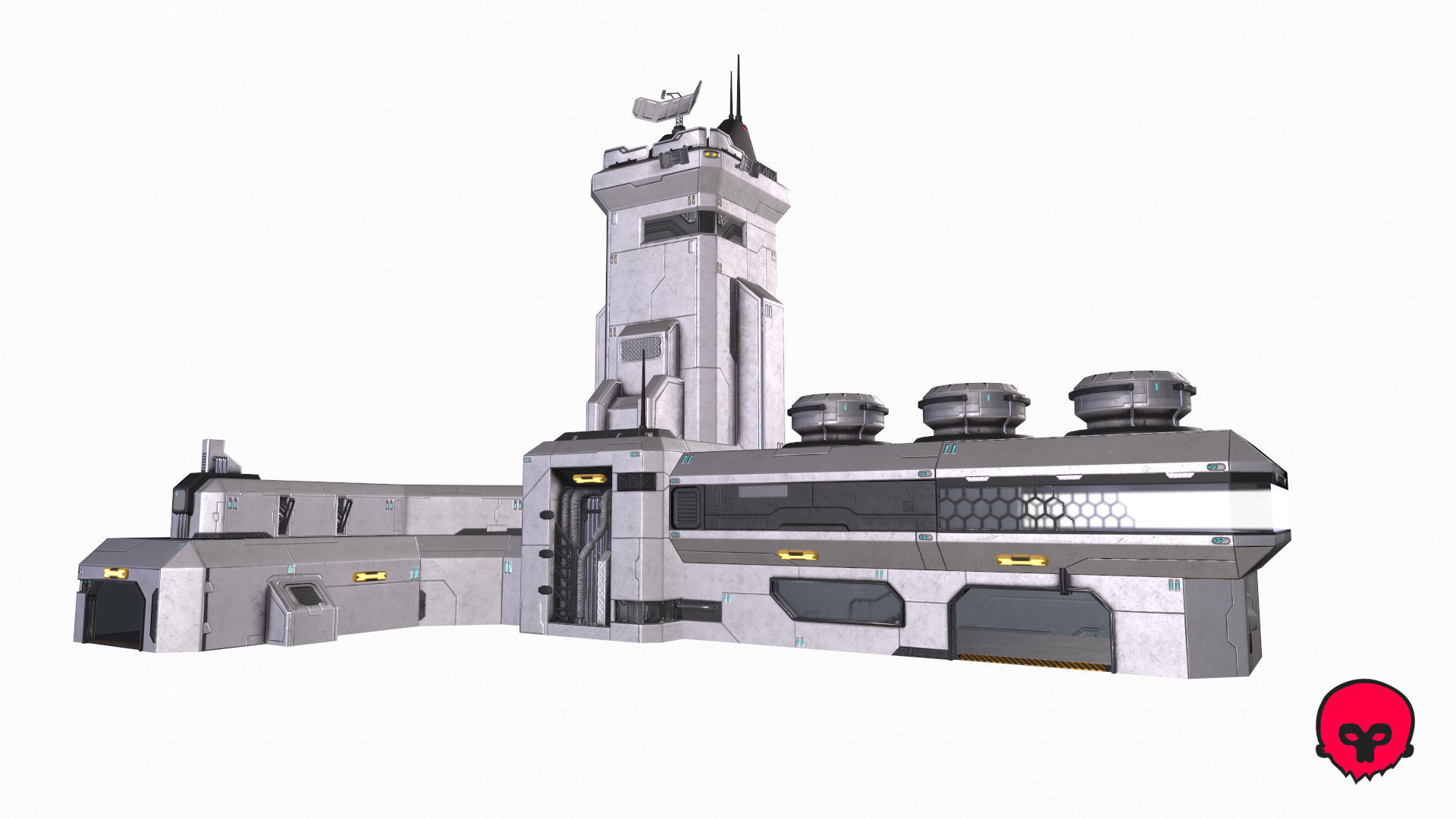 SPACE BUILDING Low-poly 3D model_15