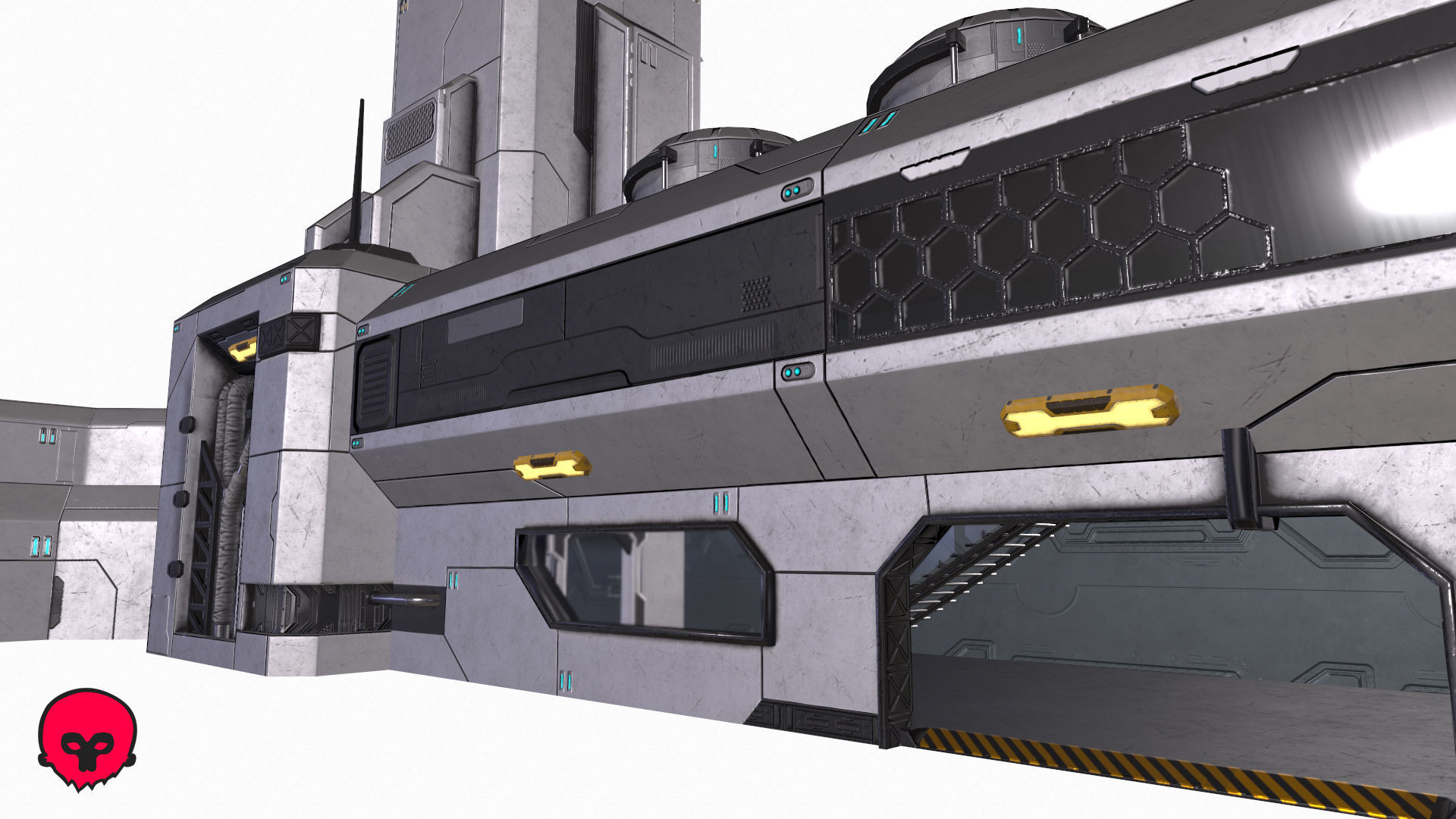 SPACE BUILDING Low-poly 3D model_18