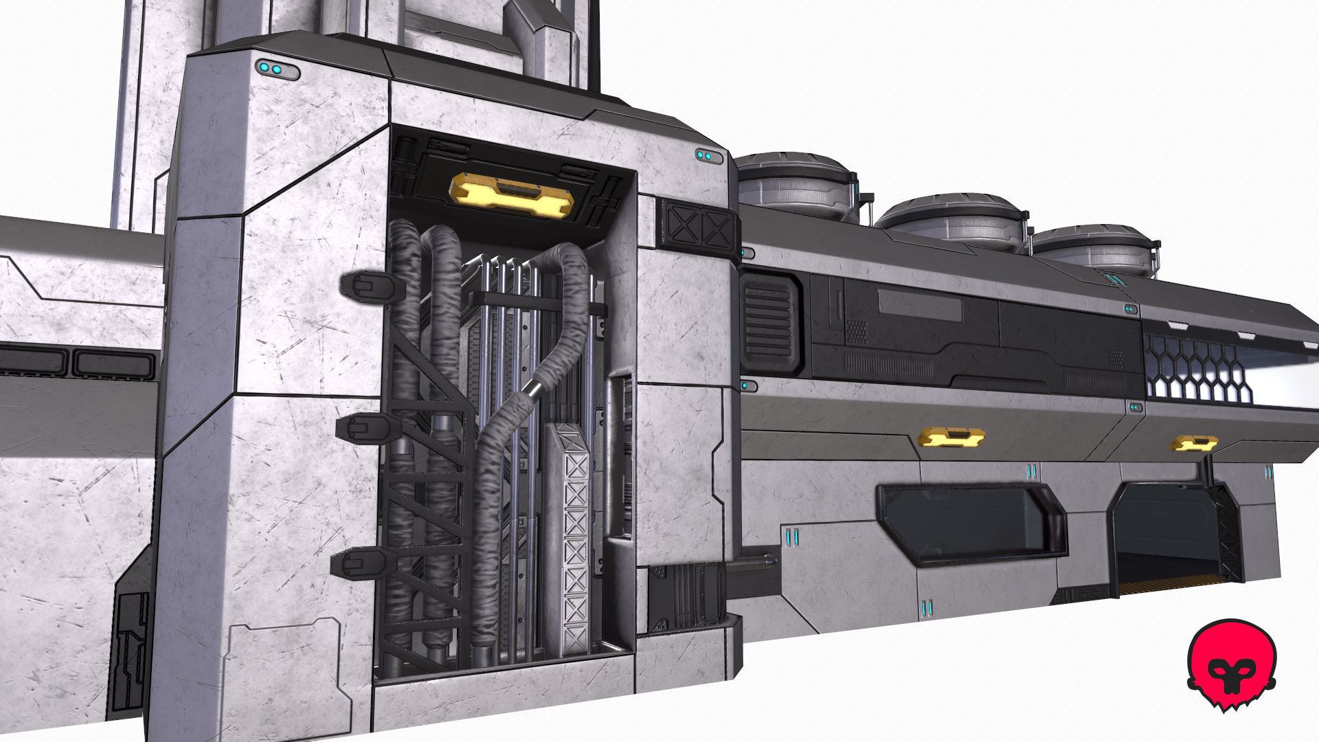 SPACE BUILDING Low-poly 3D model_19