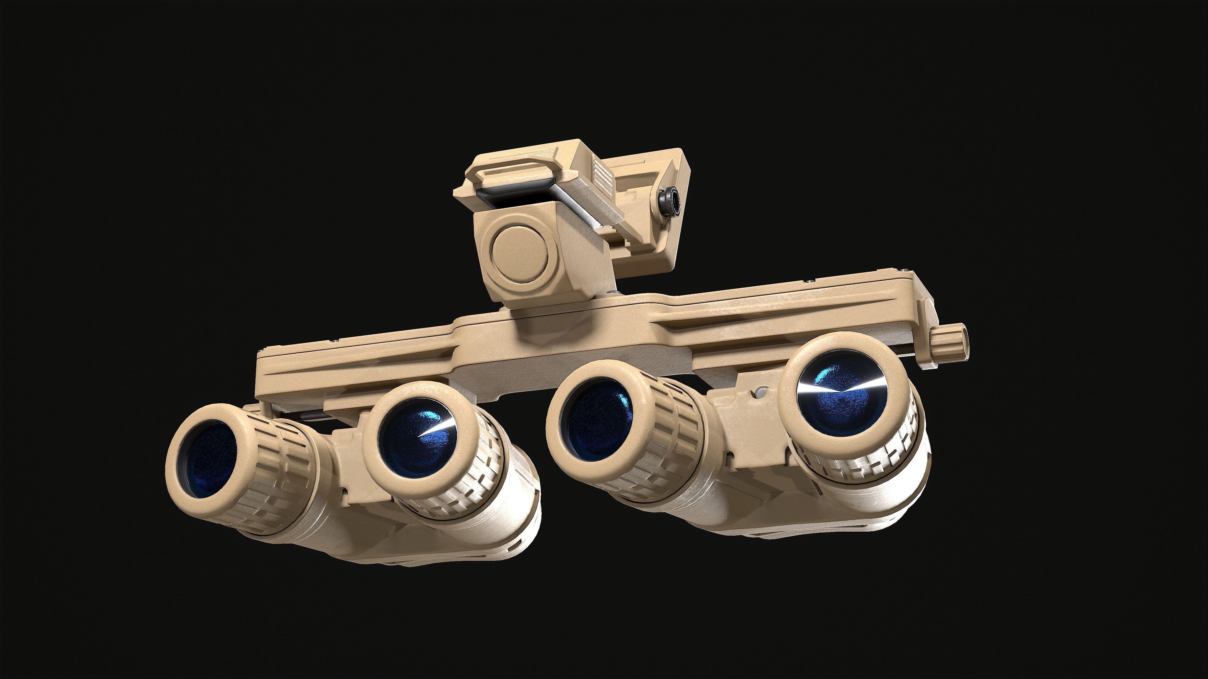 Night Vision Goggles PBG Game Ready Low-poly 3D model_5