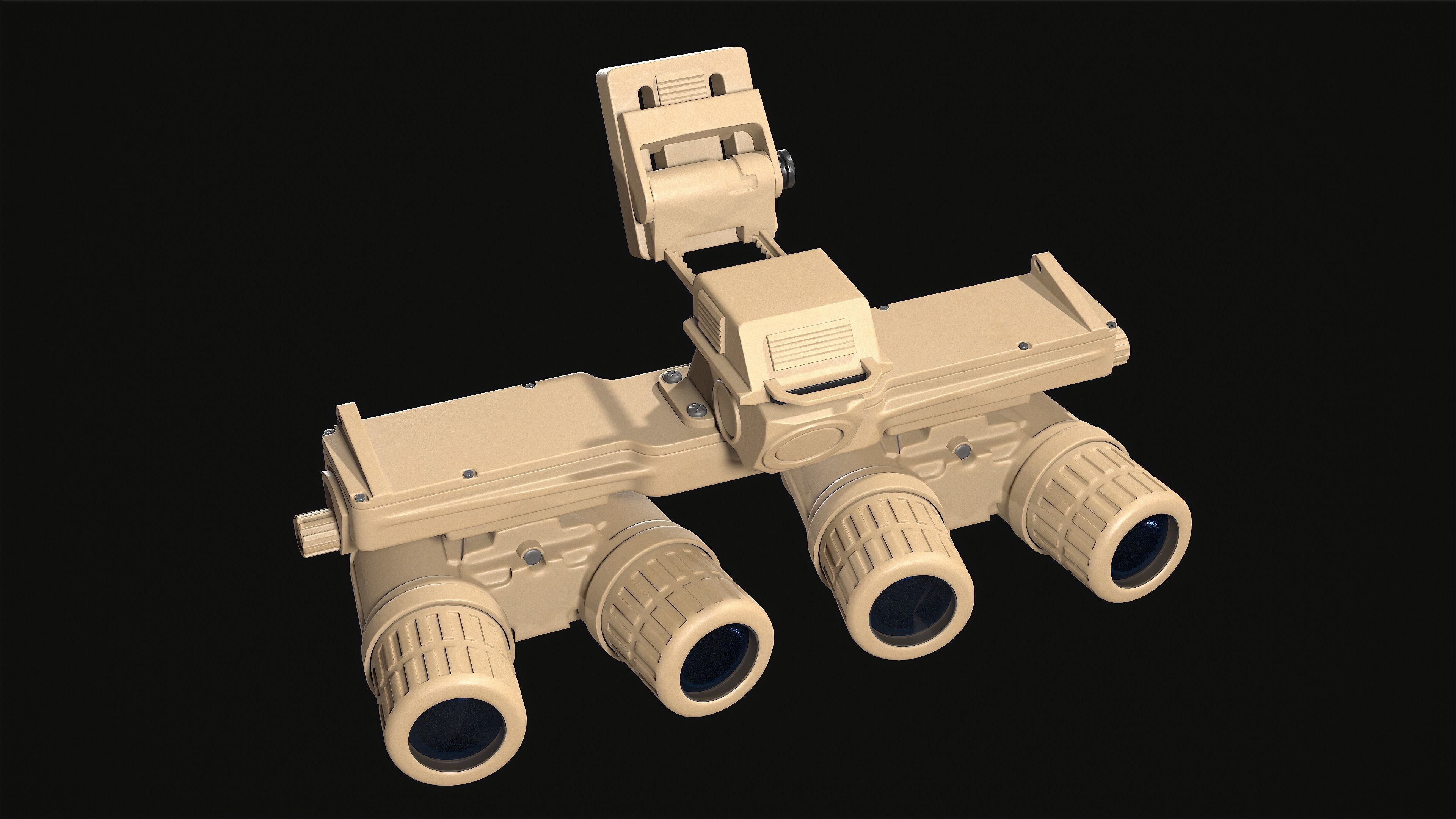 Night Vision Goggles PBG Game Ready Low-poly 3D model_2