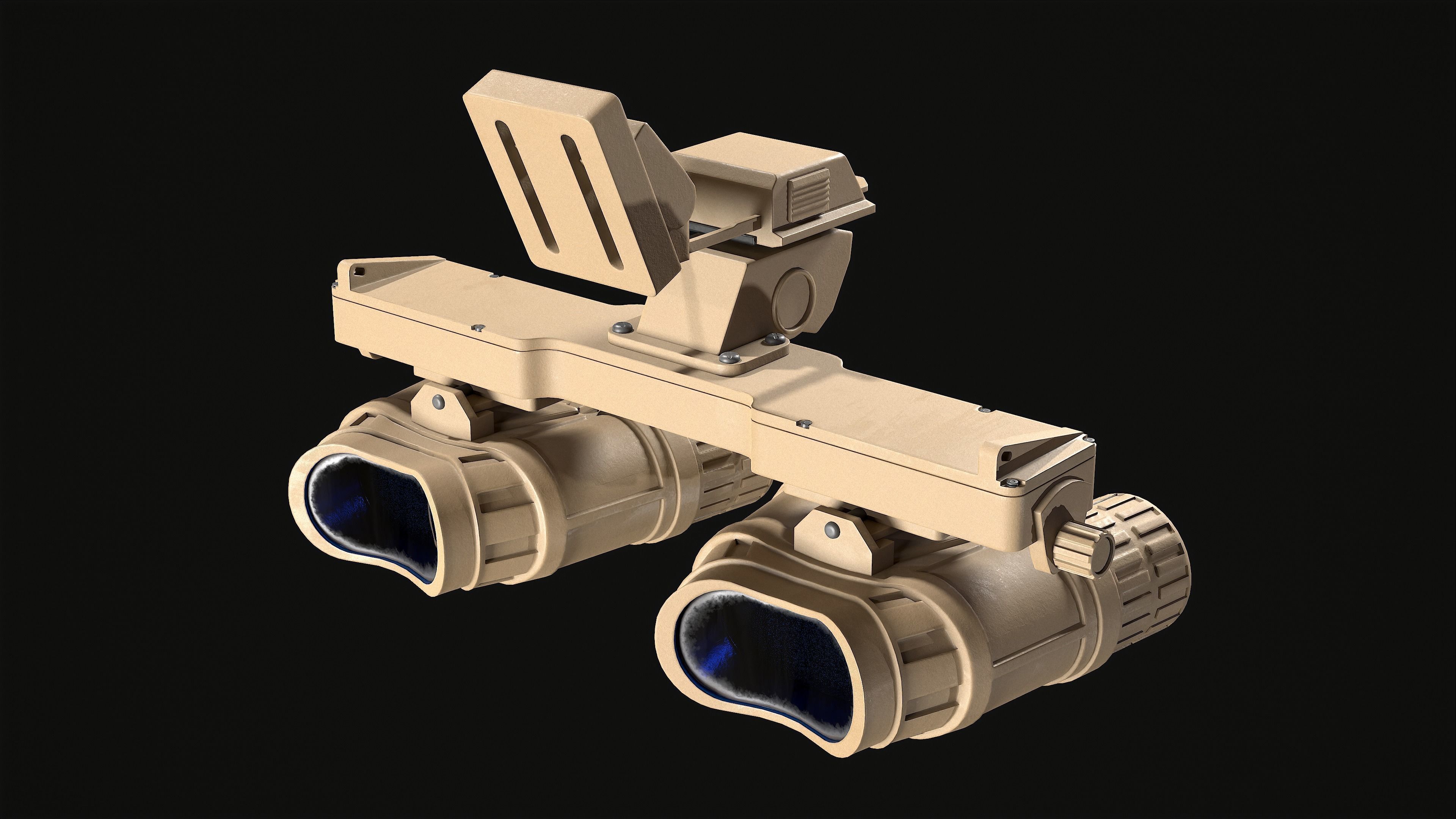 Night Vision Goggles PBG Game Ready Low-poly 3D model_3