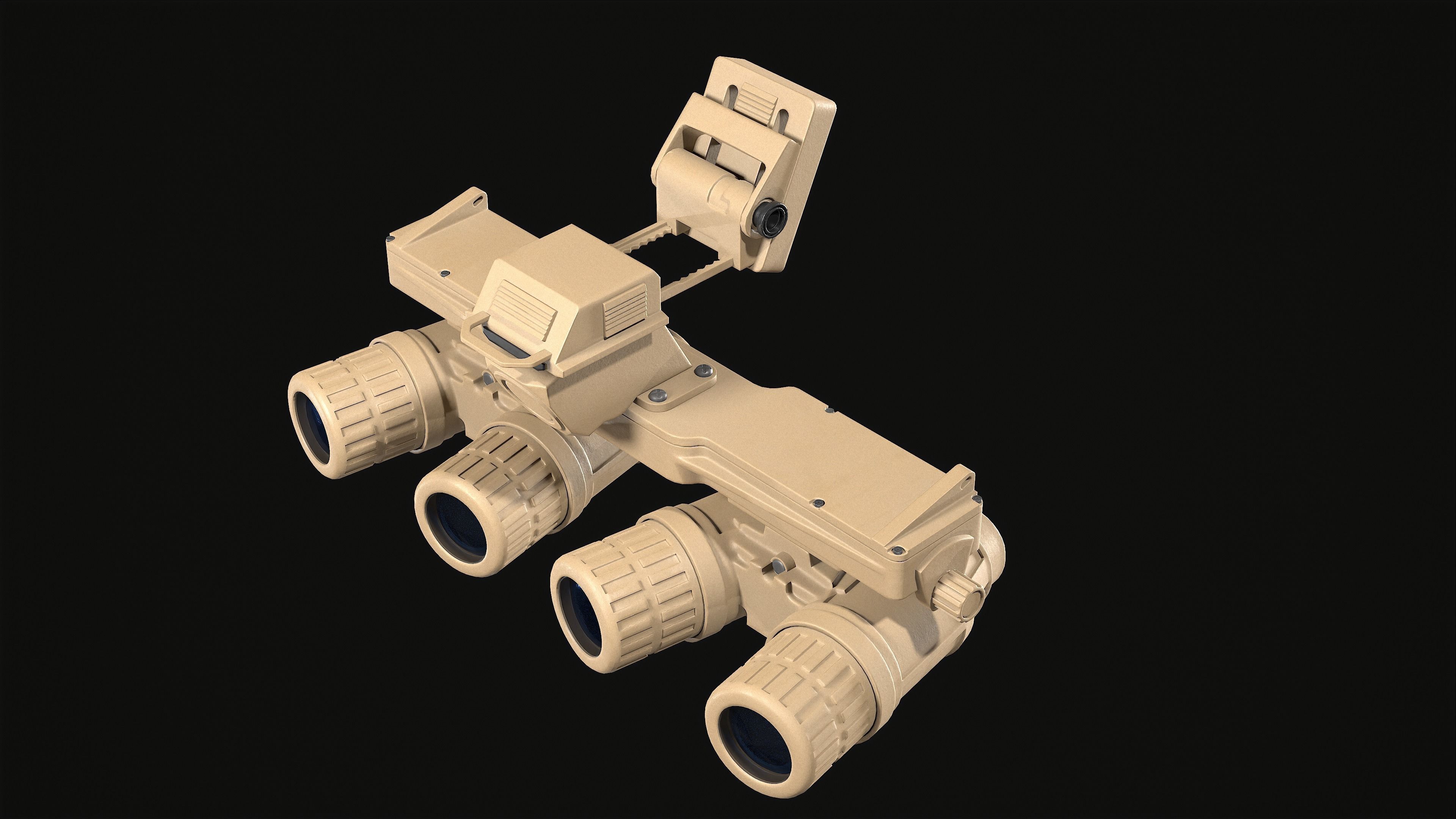 Night Vision Goggles PBG Game Ready Low-poly 3D model_6