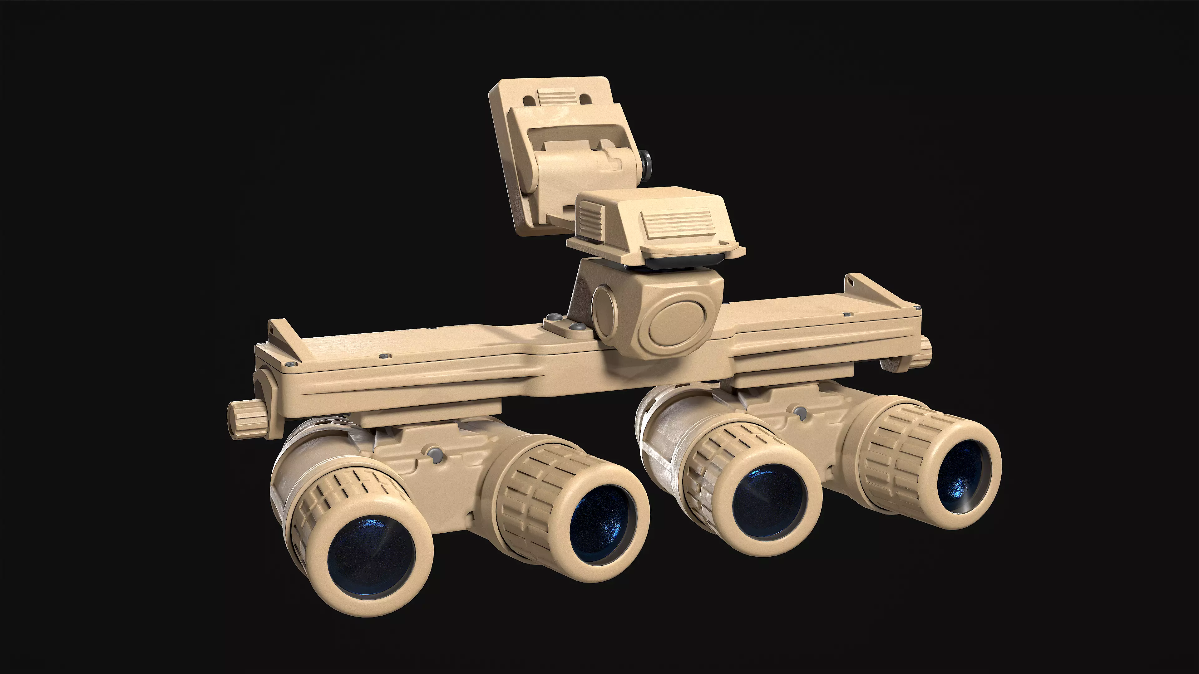 Night Vision Goggles PBG Game Ready Low-poly 3D model_0