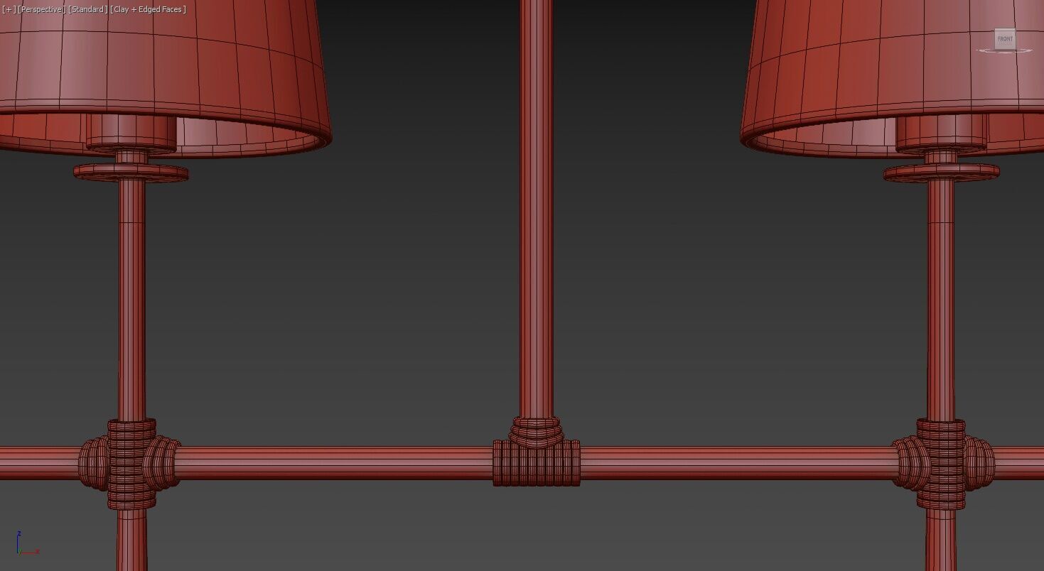 Rhodes Linear Chandelier 5 Light 3D model_16