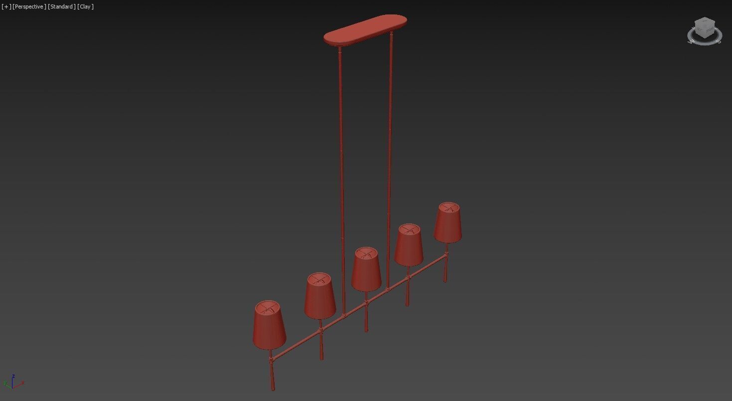 Rhodes Linear Chandelier 5 Light 3D model_11