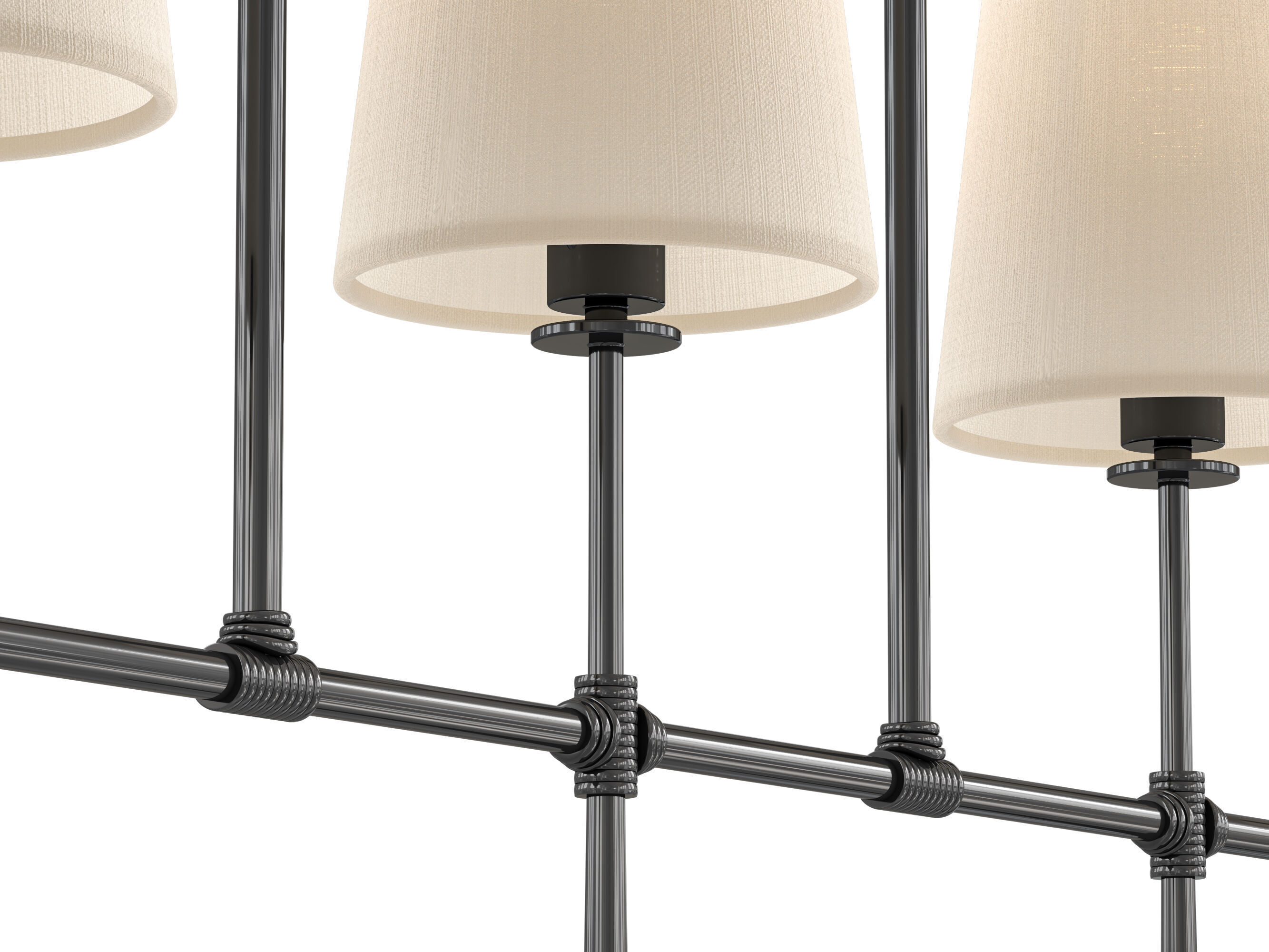 Rhodes Linear Chandelier 5 Light 3D model_1