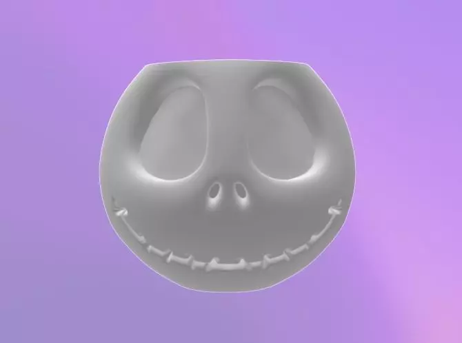 Jack Skellington Planter 3D print model_0