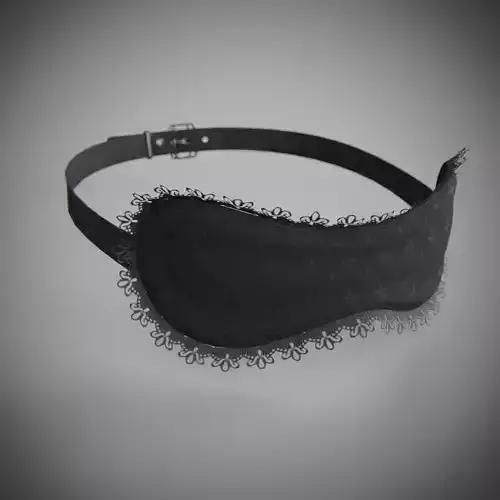 Black fabric blindfold eye strap bondage Low-poly 3D model