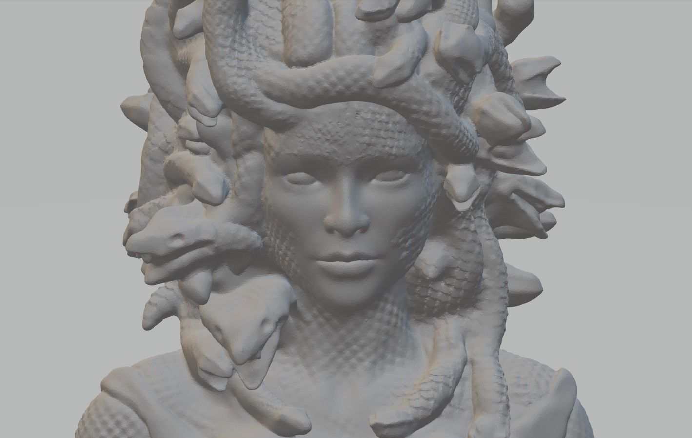 medusa bust 3D print model_2