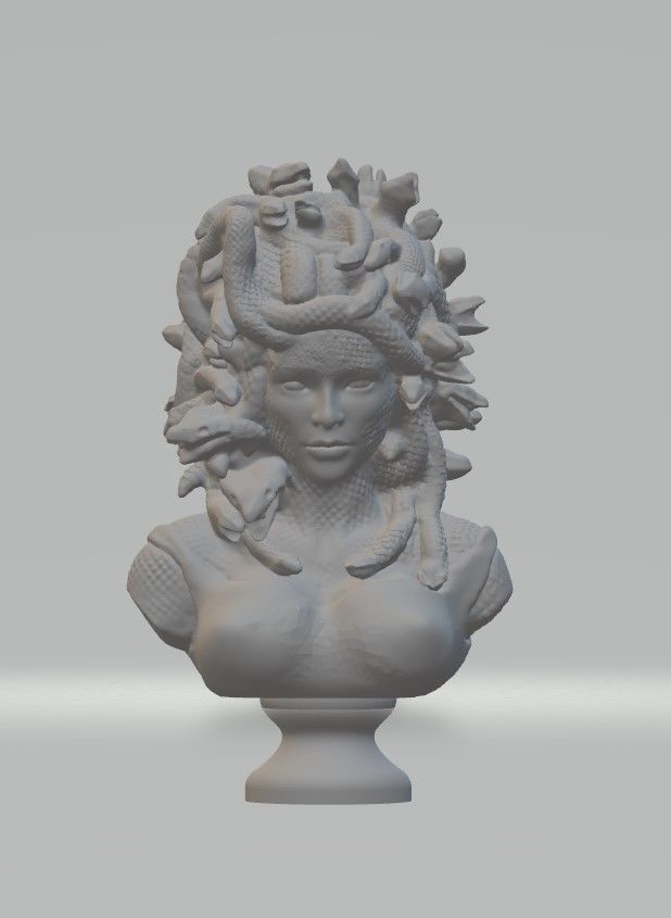 medusa bust 3D print model_1