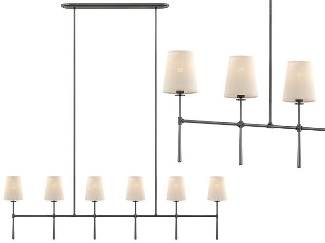 Rhodes Linear Chandelier 6 Light 3D model