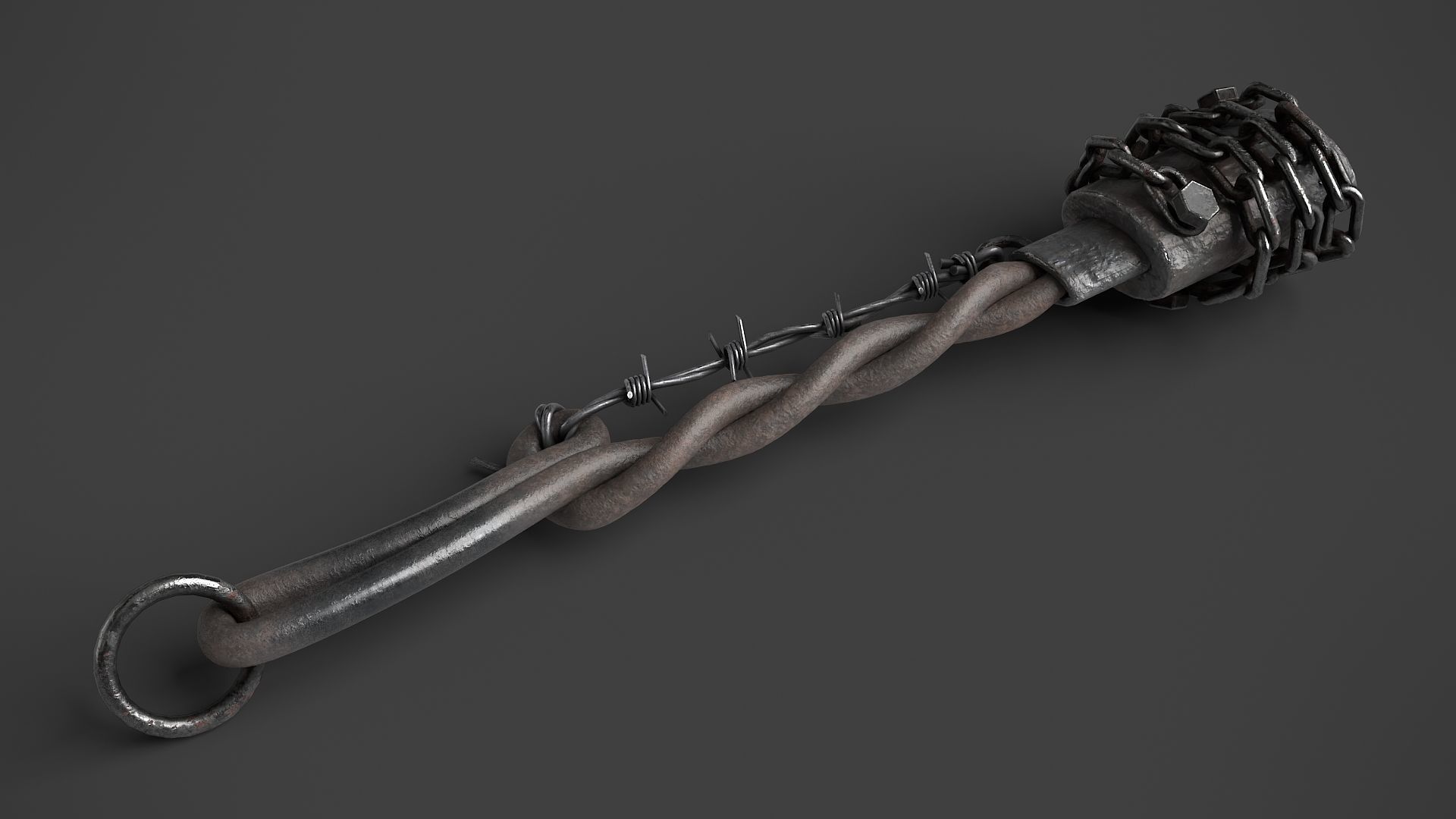 Modifiable Strike Weapon 04 Low-poly 3D model_2