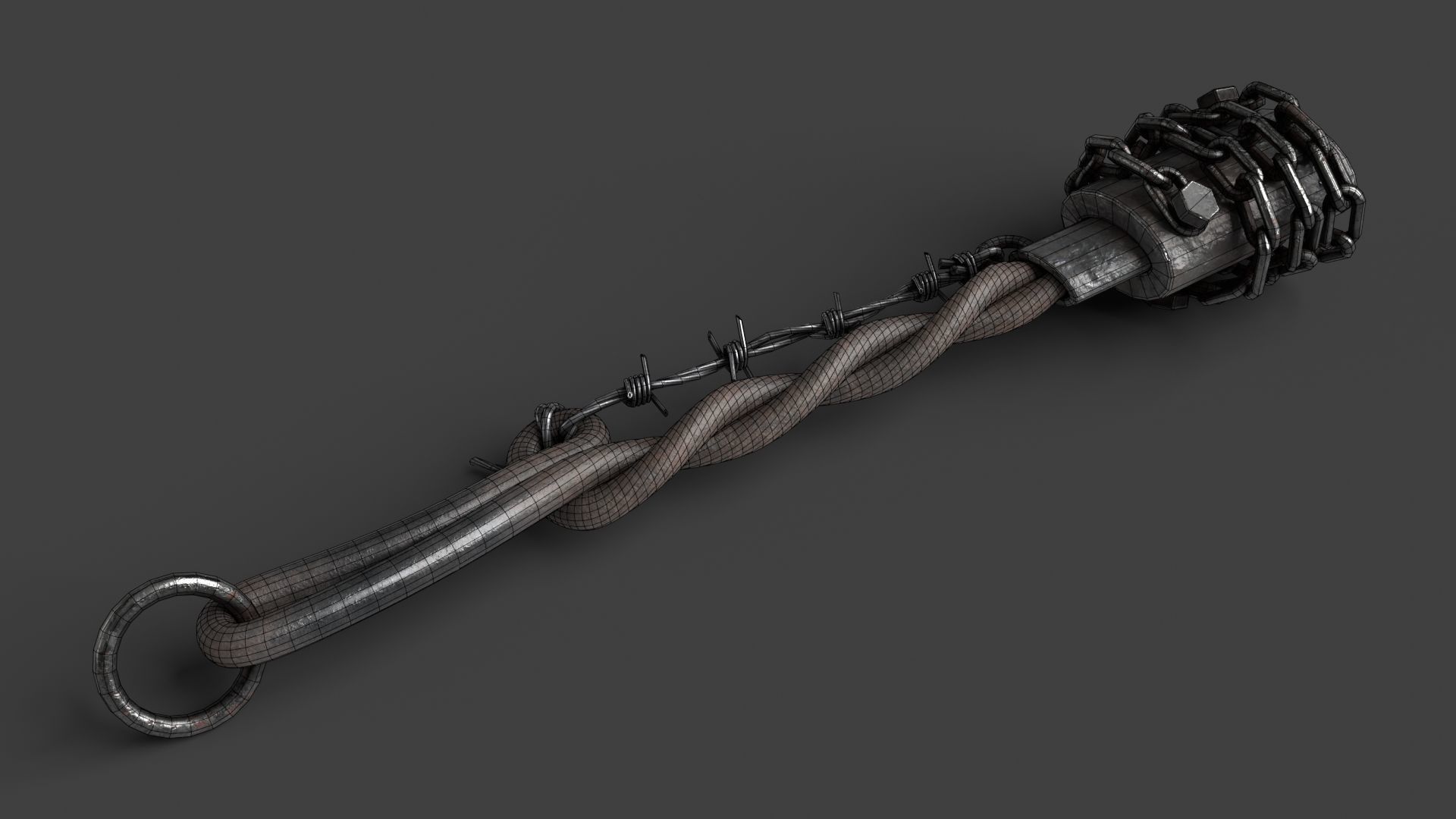 Modifiable Strike Weapon 04 Low-poly 3D model_12