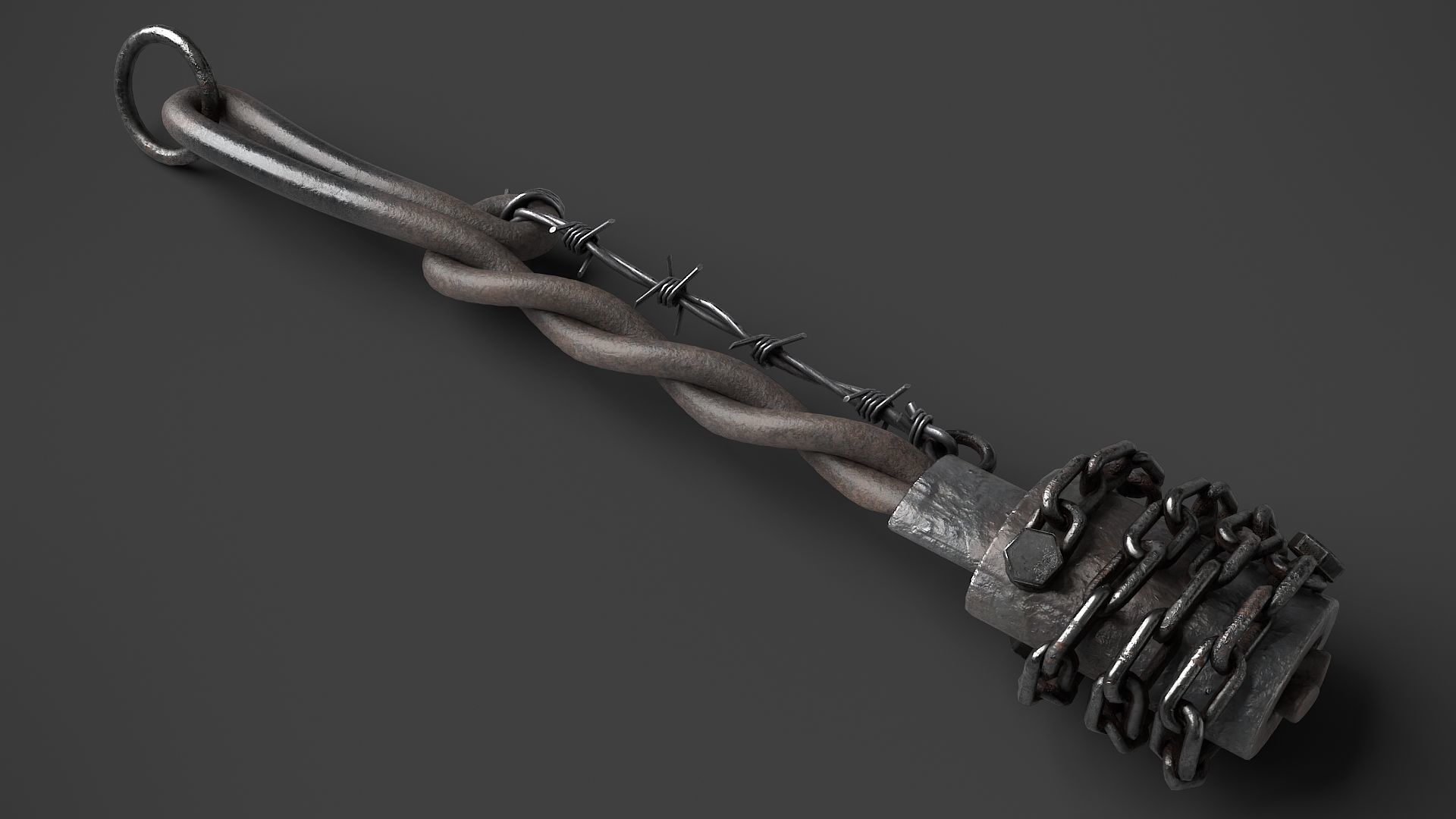 Modifiable Strike Weapon 04 Low-poly 3D model_1