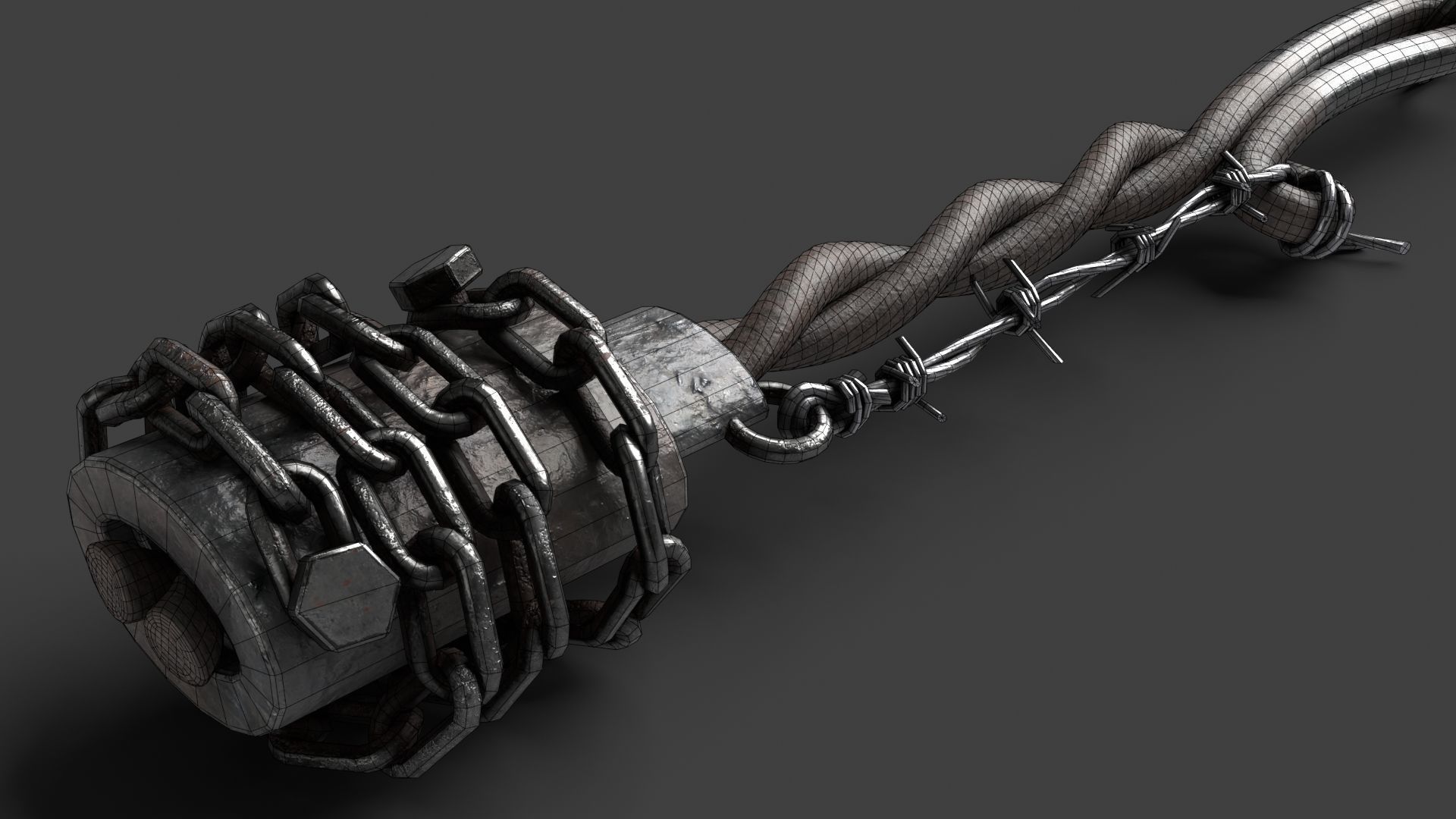 Modifiable Strike Weapon 04 Low-poly 3D model_18