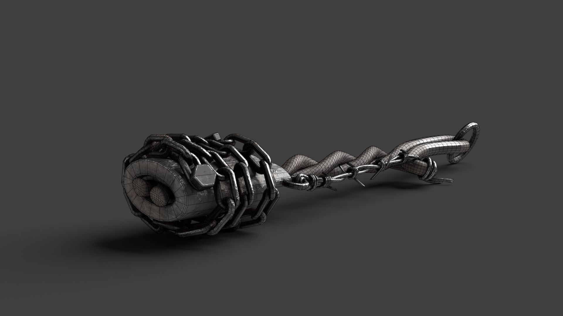 Modifiable Strike Weapon 04 Low-poly 3D model_13