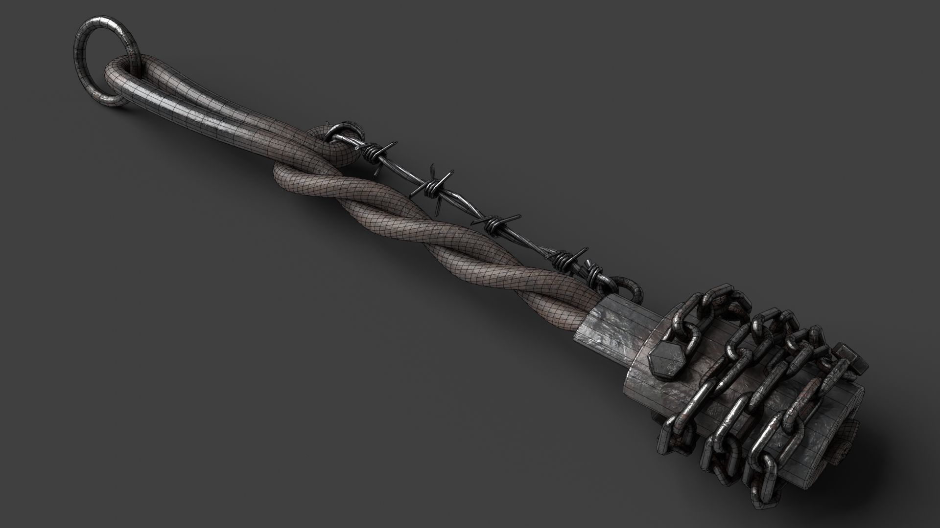 Modifiable Strike Weapon 04 Low-poly 3D model_11