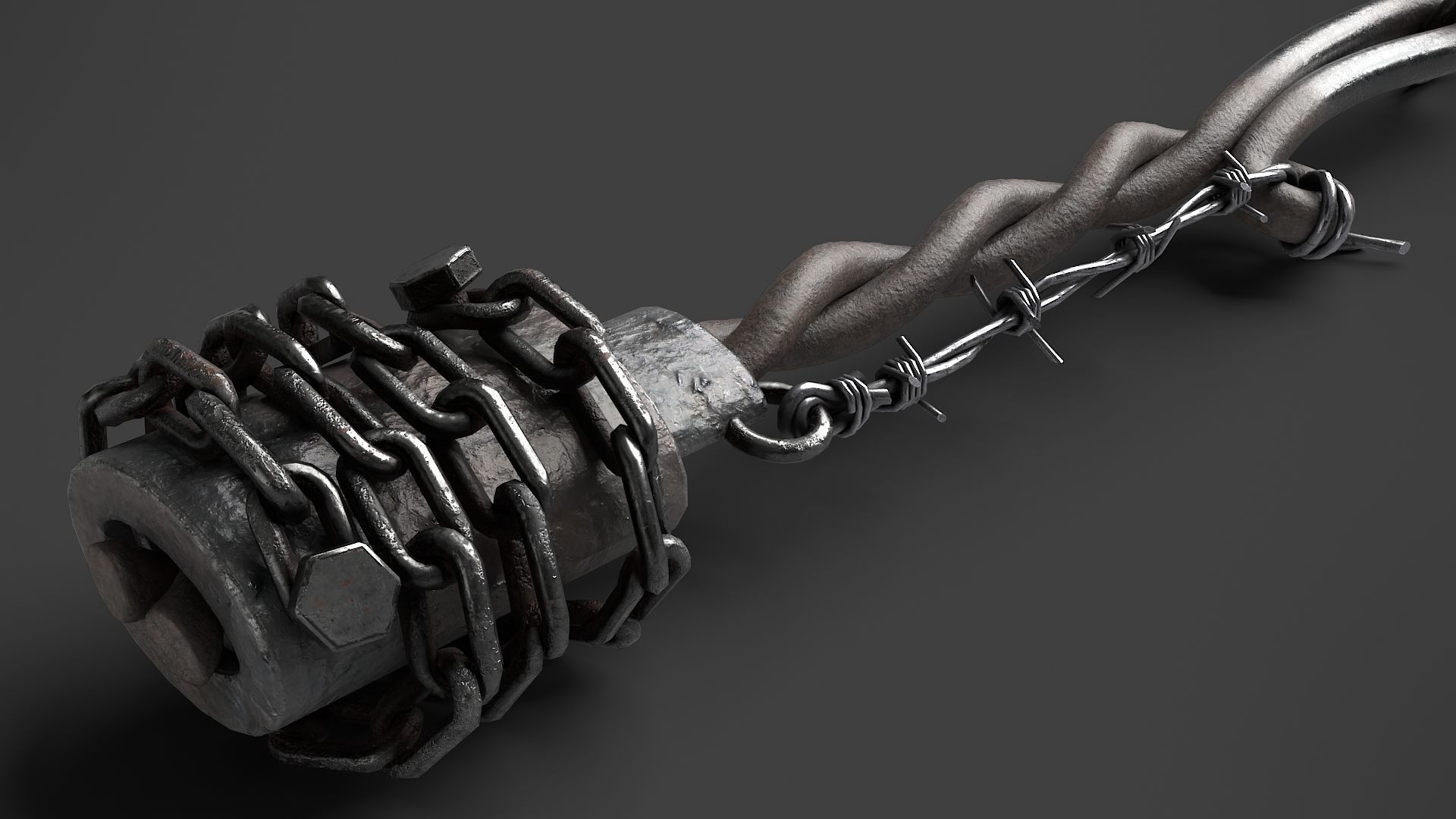 Modifiable Strike Weapon 04 Low-poly 3D model_8