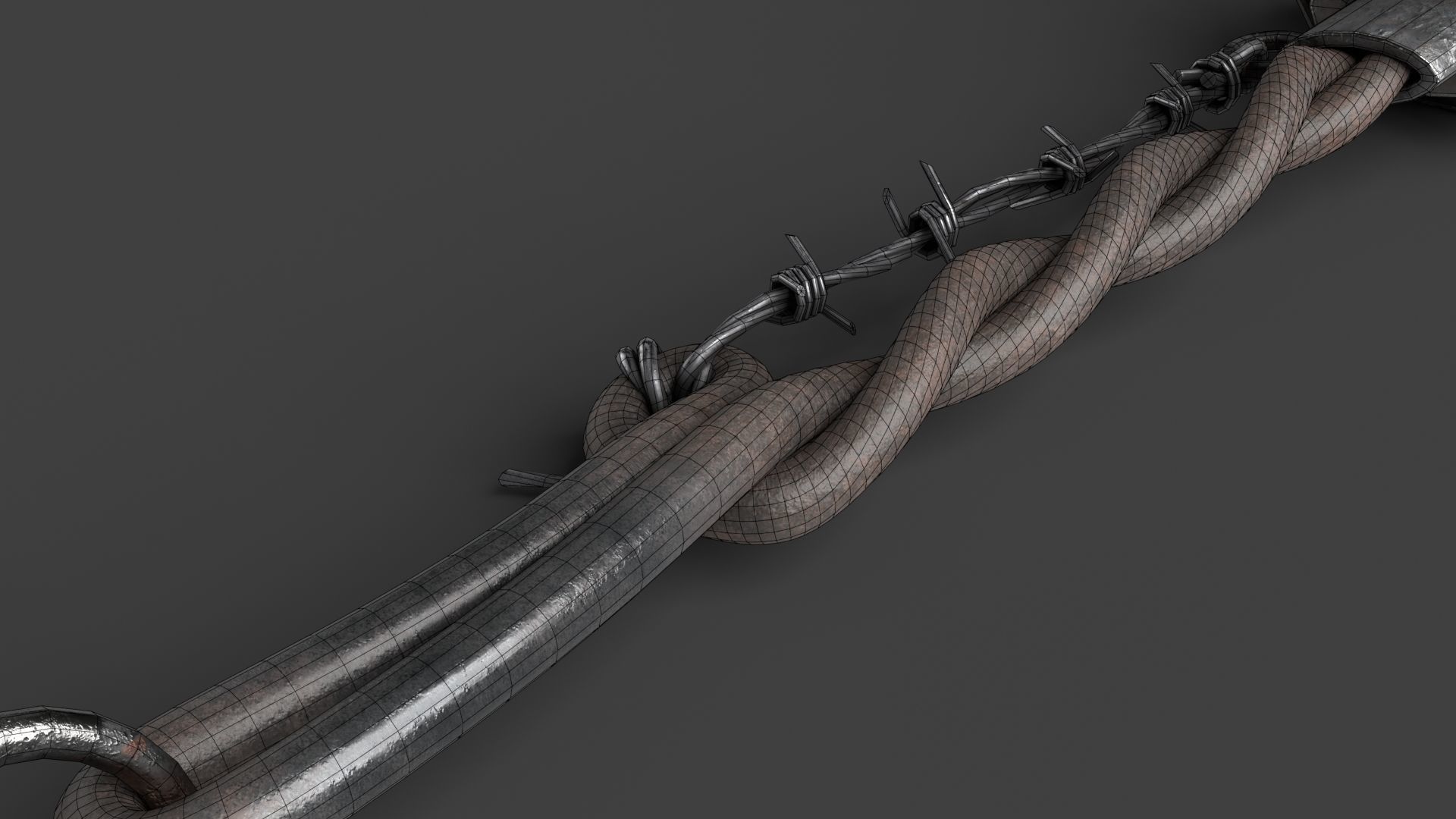 Modifiable Strike Weapon 04 Low-poly 3D model_17