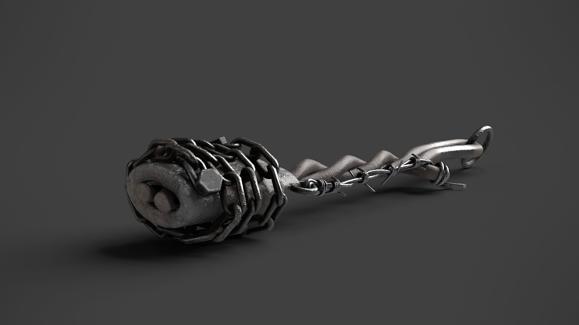 Modifiable Strike Weapon 04 Low-poly 3D model_3